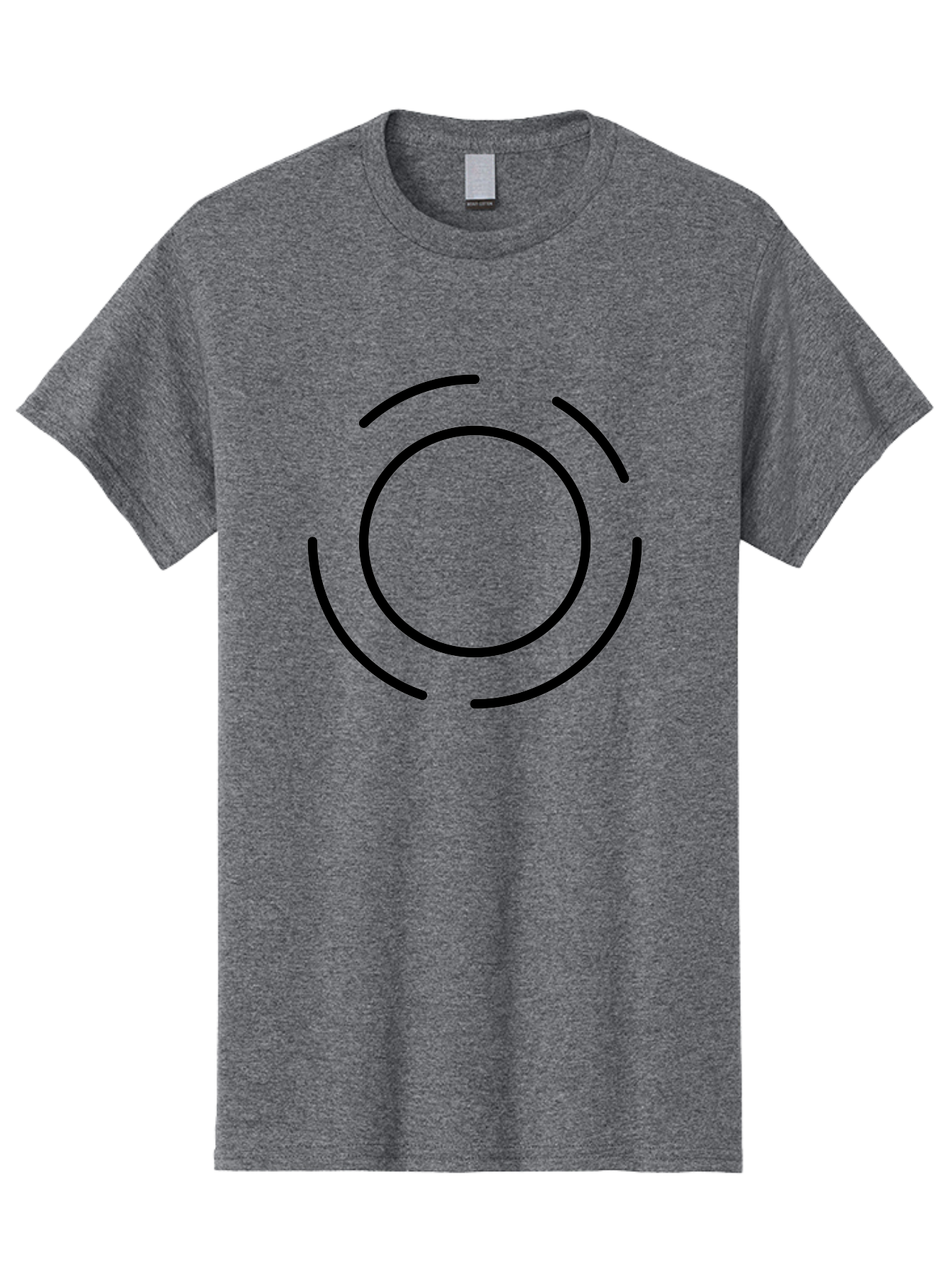Loading-Symbol Men'S Graphic Tee, 100% Cotton, Comfortable Casual Summer Wear, Machine Washable, Loading Animation, Circular Motion, Progress Indicator, Black Lines, Abstract Shape, Dynamic Icon - Aaa191