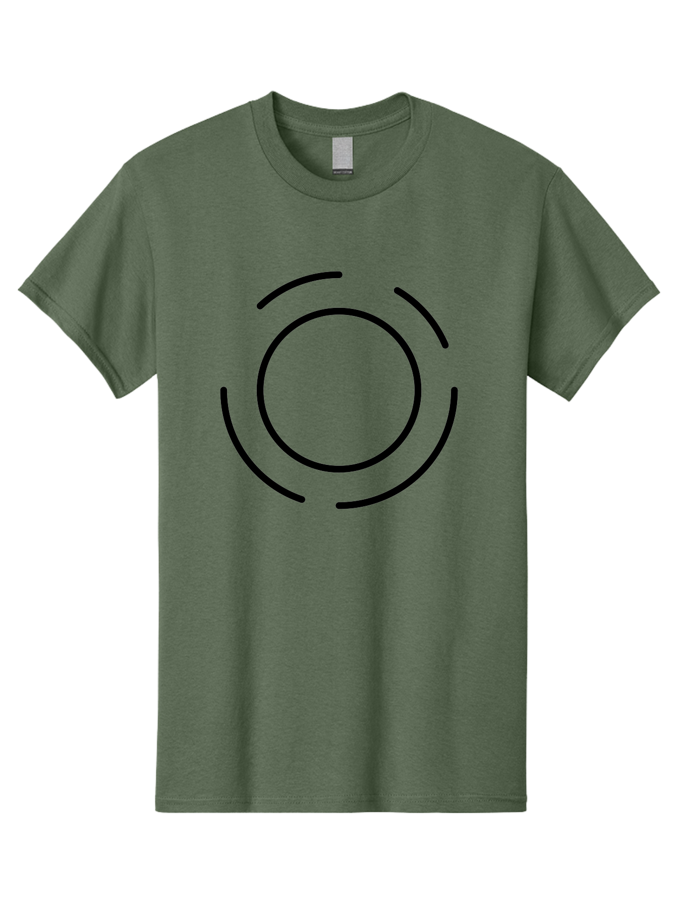 Loading-Symbol Men'S Graphic Tee, 100% Cotton, Comfortable Casual Summer Wear, Machine Washable, Loading Animation, Circular Motion, Progress Indicator, Black Lines, Abstract Shape, Dynamic Icon - Aaa191