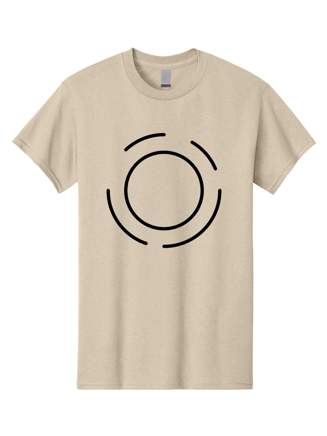 Loading-Symbol Men'S Graphic Tee, 100% Cotton, Comfortable Casual Summer Wear, Machine Washable, Loading Animation, Circular Motion, Progress Indicator, Black Lines, Abstract Shape, Dynamic Icon - Aaa191