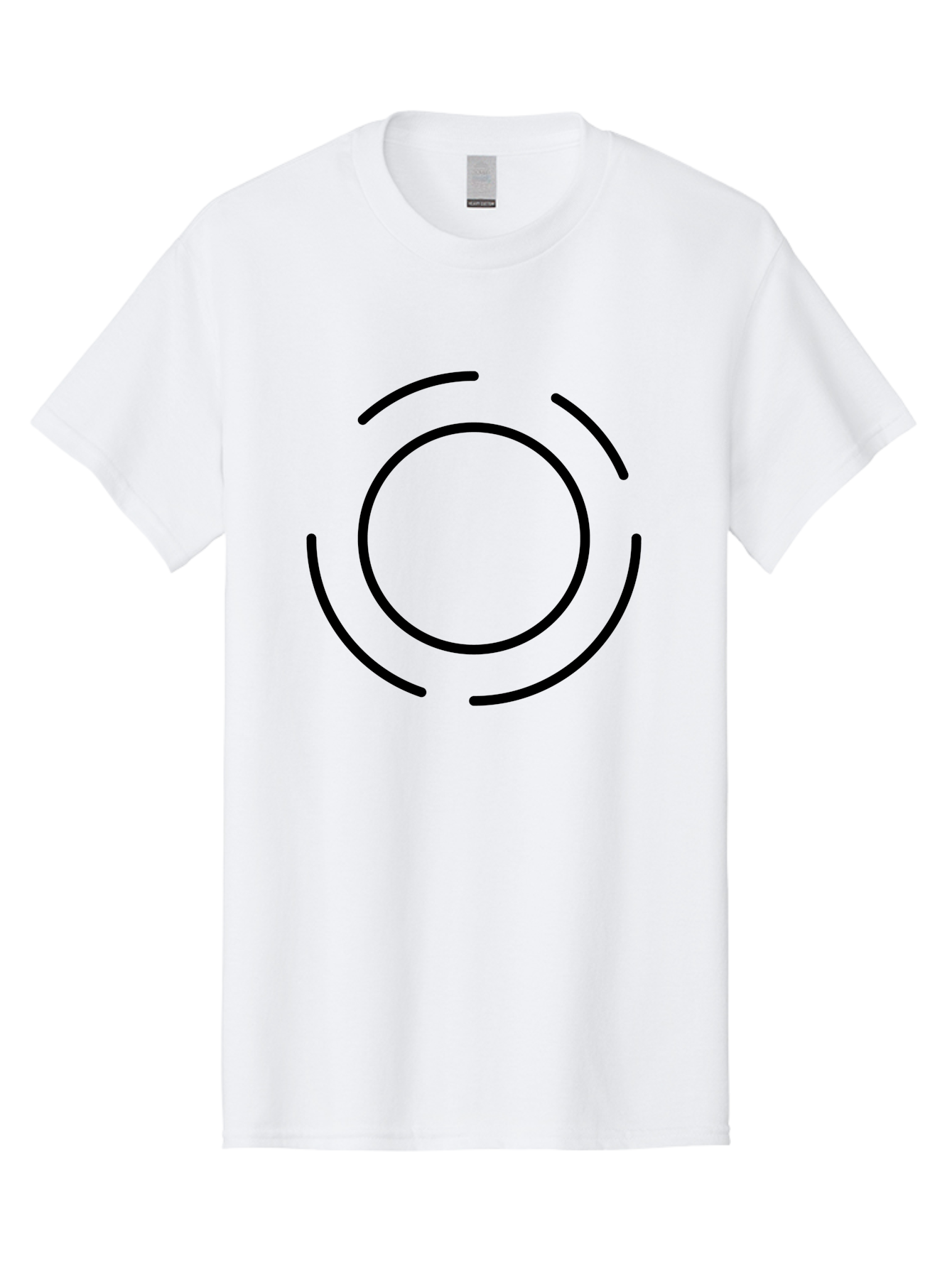 Loading-Symbol Men'S Graphic Tee, 100% Cotton, Comfortable Casual Summer Wear, Machine Washable, Loading Animation, Circular Motion, Progress Indicator, Black Lines, Abstract Shape, Dynamic Icon - Aaa191