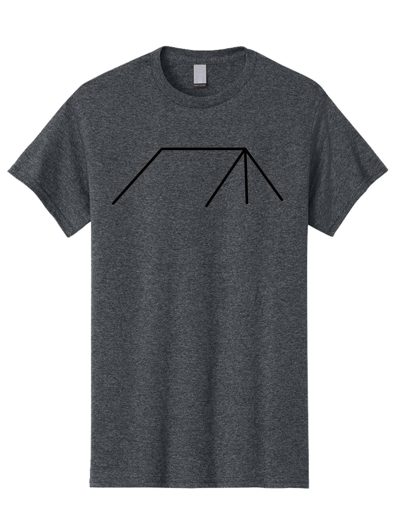 Stick-Figure Men'S Graphic Tee, 100% Cotton, Comfortable Casual Summer Wear, Machine Washable, Simple Line Drawing, Geometric Shape, Abstract Design, Minimalist Art, Black Lines, Simple Graphics - Aaa206