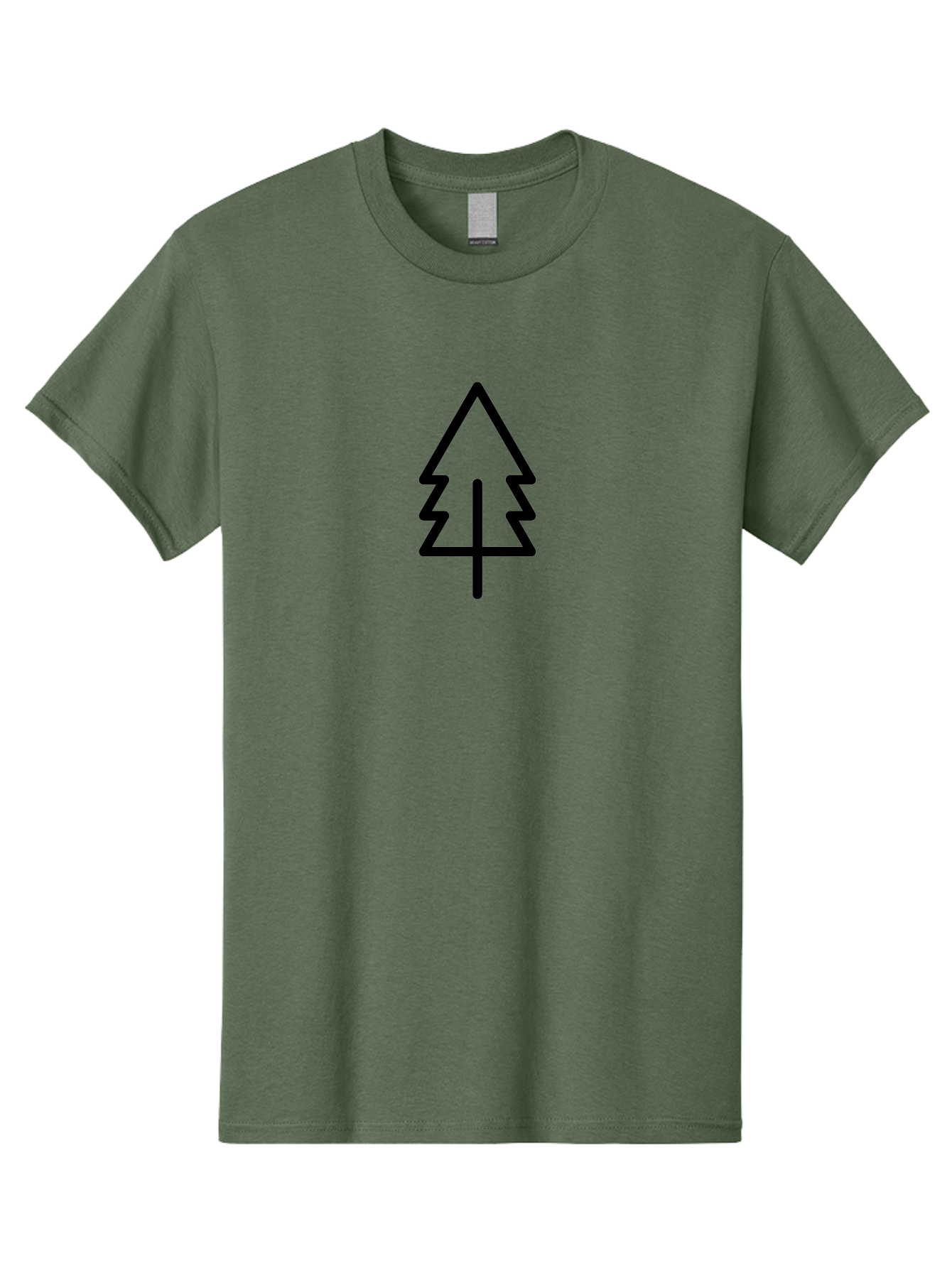Tree-Logo-1 Men'S Graphic Tee, 100% Cotton, Comfortable Casual Summer Wear, Machine Washable, Tree Icon, Minimalist Design, Simple Tree, Forest Symbol, Eco Friendly Logo, Nature Graphic, Environmental Symbol, Simple Illustration - Aaa221