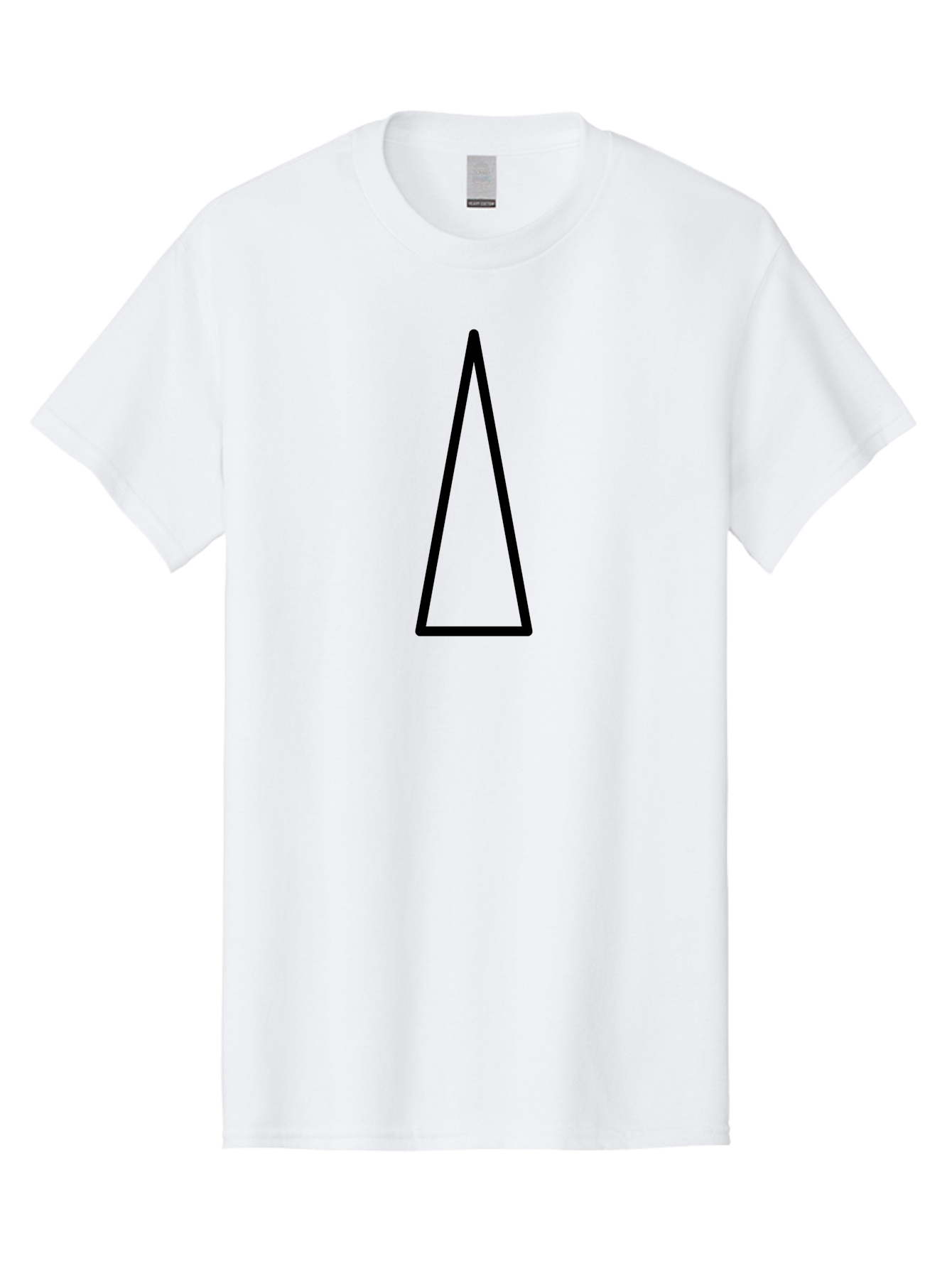 Triangle Men'S Graphic Tee, 100% Cotton, Comfortable Casual Summer Wear, Machine Washable, Black Triangle, Geometric Shape, Equilateral Triangle, Symmetrical Figure, Minimalist Design, Simple Graphics, Triangle Icon - Aaa225