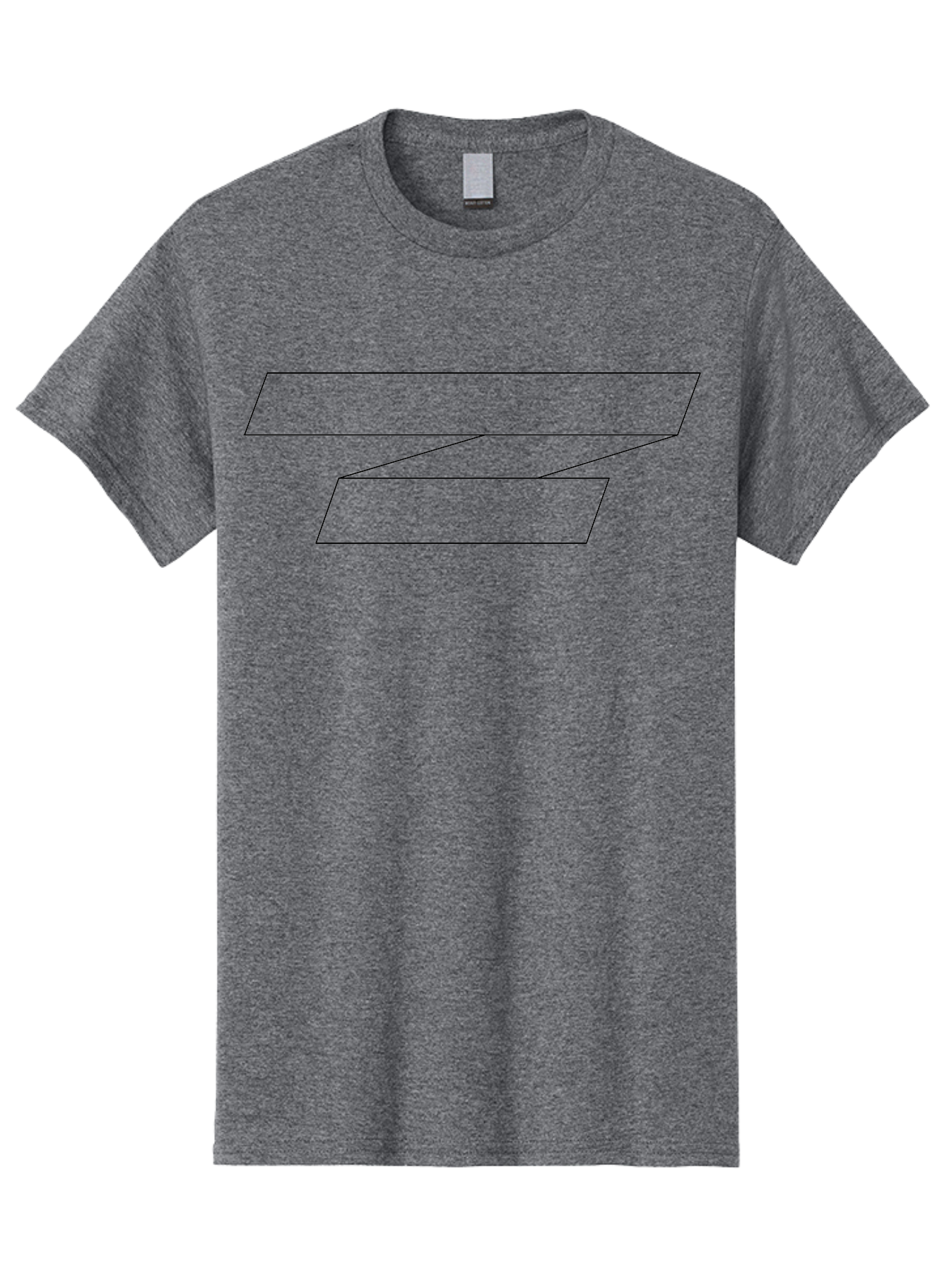Z Men'S Graphic Tee, 100% Cotton, Comfortable Casual Summer Wear, Machine Washable, Stylized Letter Z, Geometric Shape, Minimalist Design, Simple Outline, Black Lines, Abstract Graphic - Aaa230