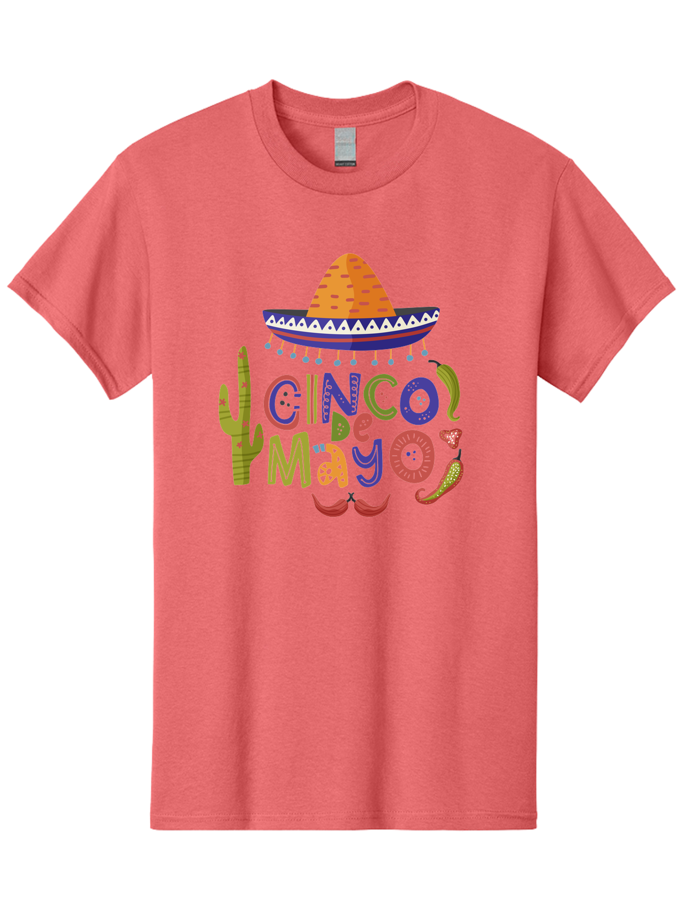 Cinco-De-Mayo-1 Men'S Graphic Tee, 100% Cotton, Comfortable Casual Summer Wear, Machine Washable, Cinco De Mayo, Sombrero, Chili Peppers, Cactus, Festive Design, Vibrant Colors, Mexican Heritage, Cultural Celebration, Fiesta Theme, - Aaa233