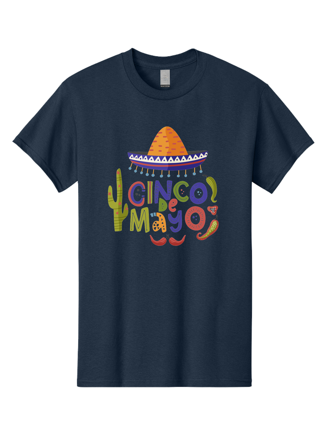Cinco-De-Mayo-1 Men'S Graphic Tee, 100% Cotton, Comfortable Casual Summer Wear, Machine Washable, Cinco De Mayo, Sombrero, Chili Peppers, Cactus, Festive Design, Vibrant Colors, Mexican Heritage, Cultural Celebration, Fiesta Theme, - Aaa233