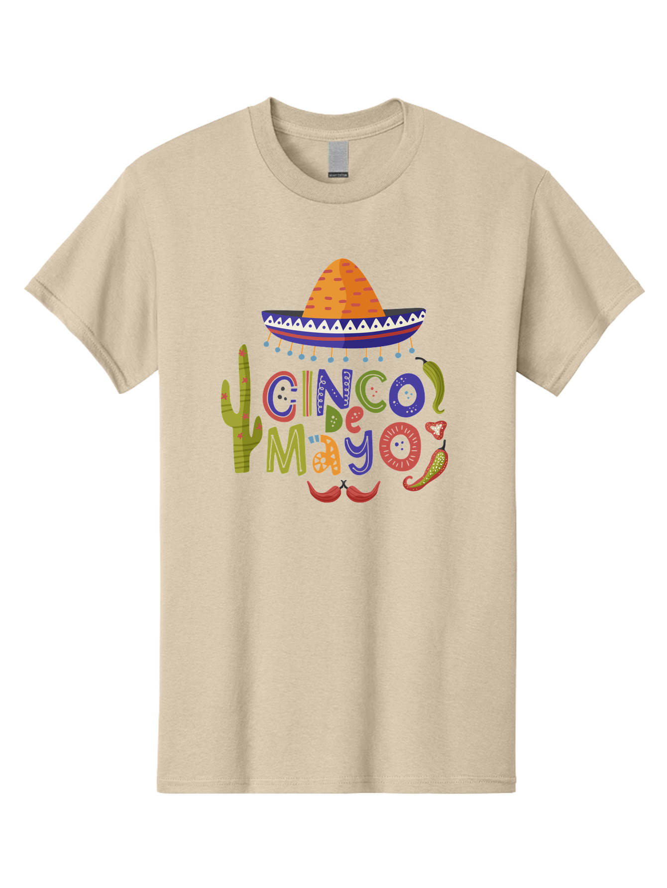 Cinco-De-Mayo-1 Men'S Graphic Tee, 100% Cotton, Comfortable Casual Summer Wear, Machine Washable, Cinco De Mayo, Sombrero, Chili Peppers, Cactus, Festive Design, Vibrant Colors, Mexican Heritage, Cultural Celebration, Fiesta Theme, - Aaa233