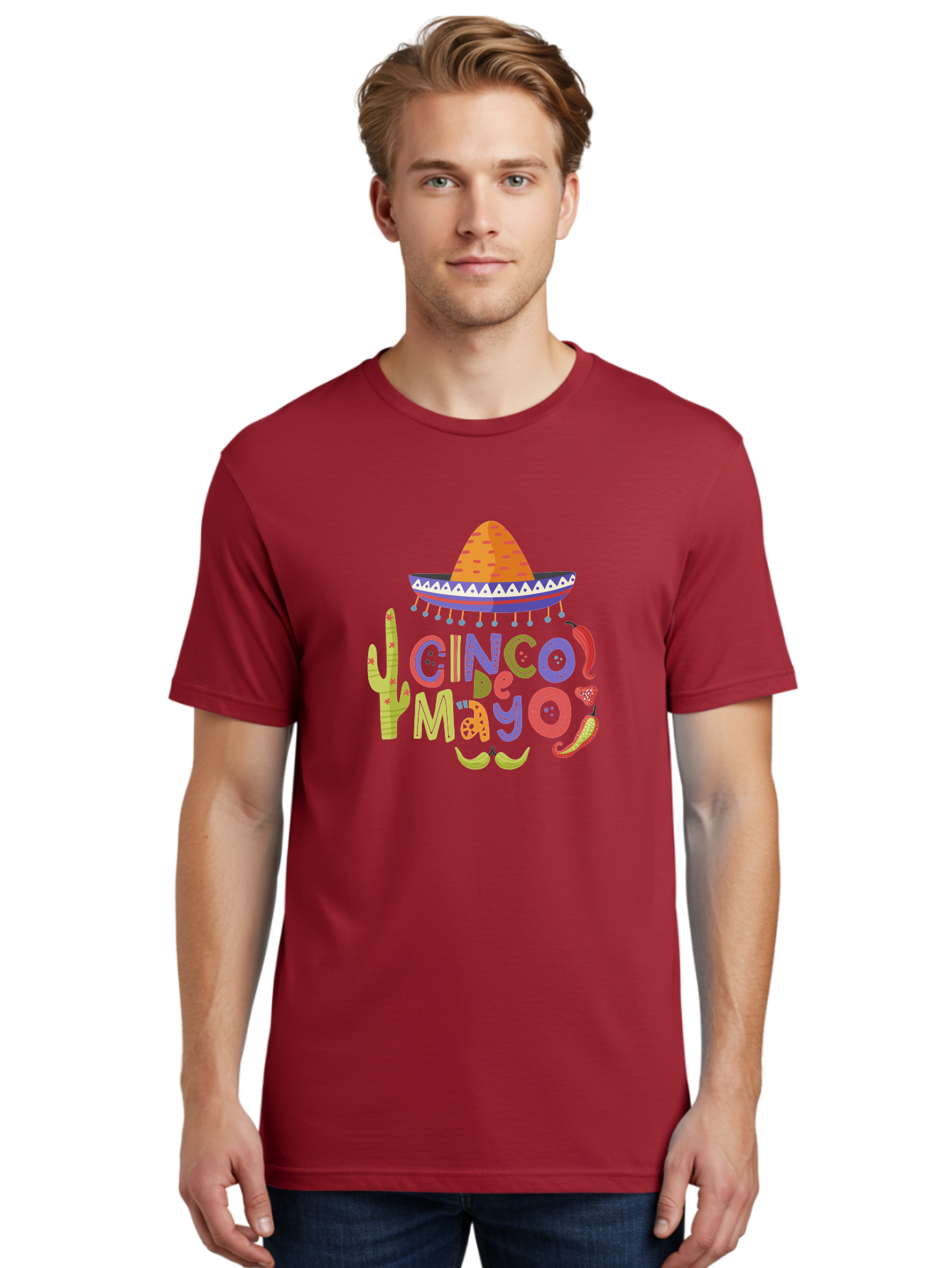 Cinco de Mayo, Mexican holiday, festive celebration, colorful sombrero, cactus, chili peppers, vibrant colors, fiesta theme, party decoration, Mexican culture, maracas
