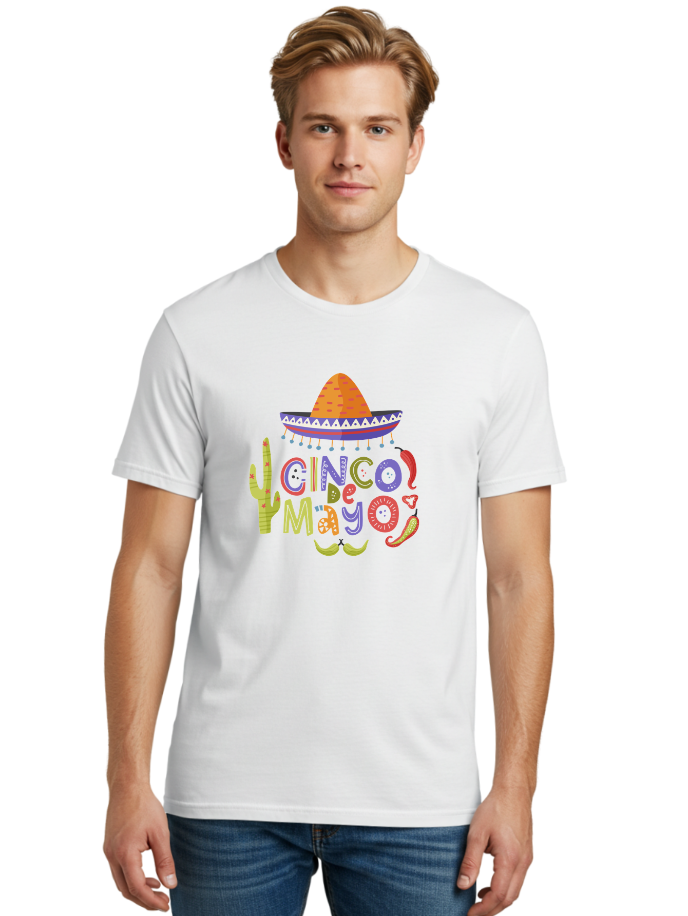 Cinco de Mayo, Mexican holiday, festive celebration, colorful sombrero, cactus, chili peppers, vibrant colors, fiesta theme, party decoration, Mexican culture, maracas
