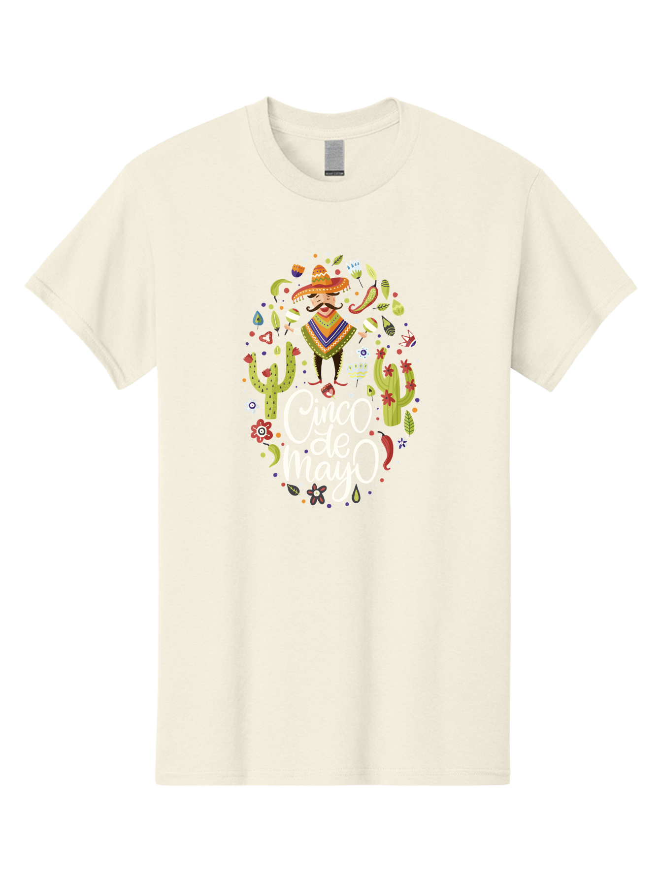 Cinco-De-Mayo-3 Men'S Graphic Tee, 100% Cotton, Comfortable Casual Summer Wear, Machine Washable, Mexican Fiesta, Cultural Celebration, Vibrant Colors, Mariachi Man, Cacti, Flowers, Festive Decorations, Traditional Attire, Party Atmosphere, - Aaa235