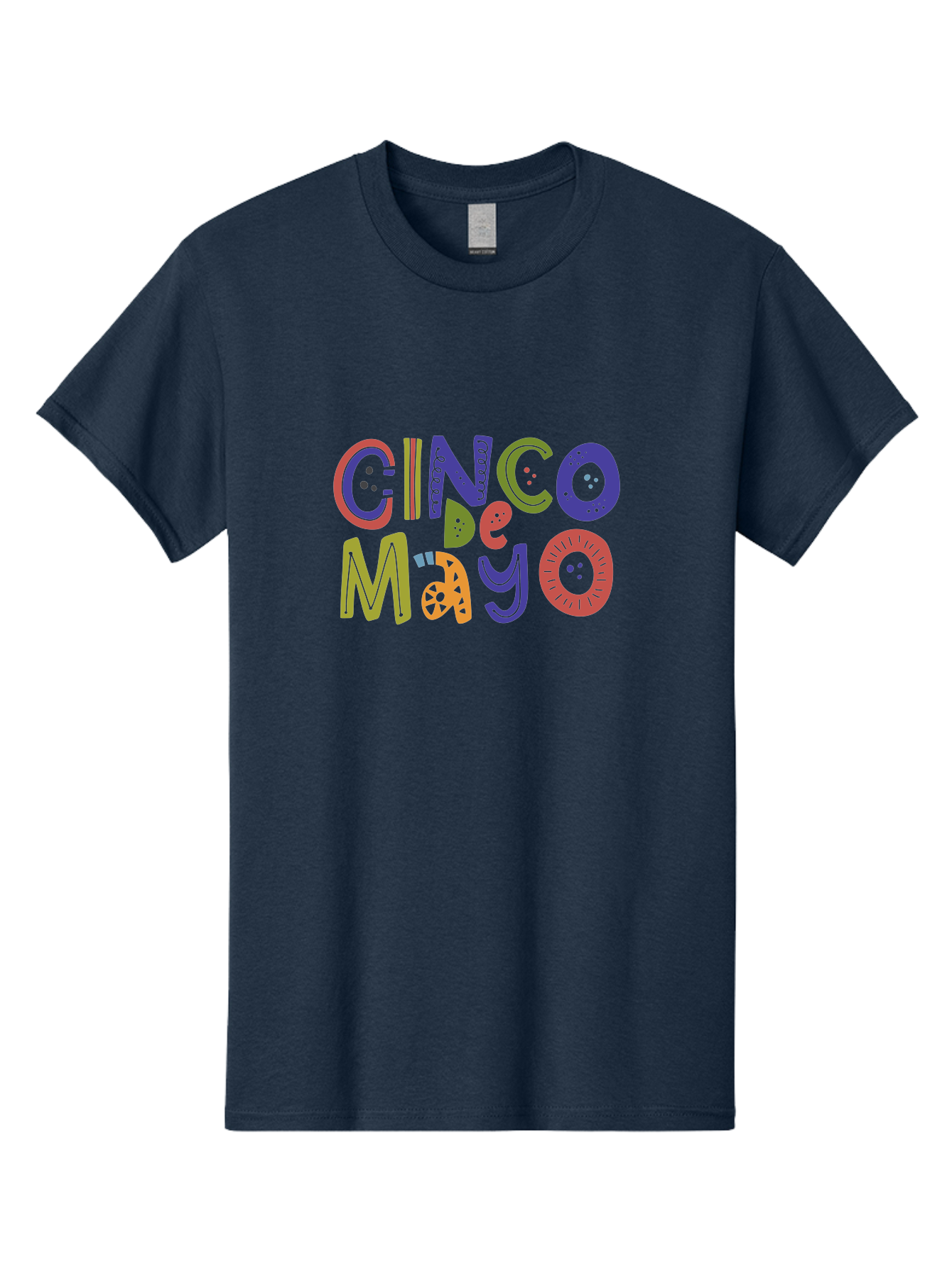 Cinco-De-Mayo-6 Men'S Graphic Tee, 100% Cotton, Comfortable Casual Summer Wear, Machine Washable, Cinco De Mayo, Colorful Text, Festive Typography, Mexican Holiday, Party Decorations, Vibrant Colors, Celebration - Aaa238