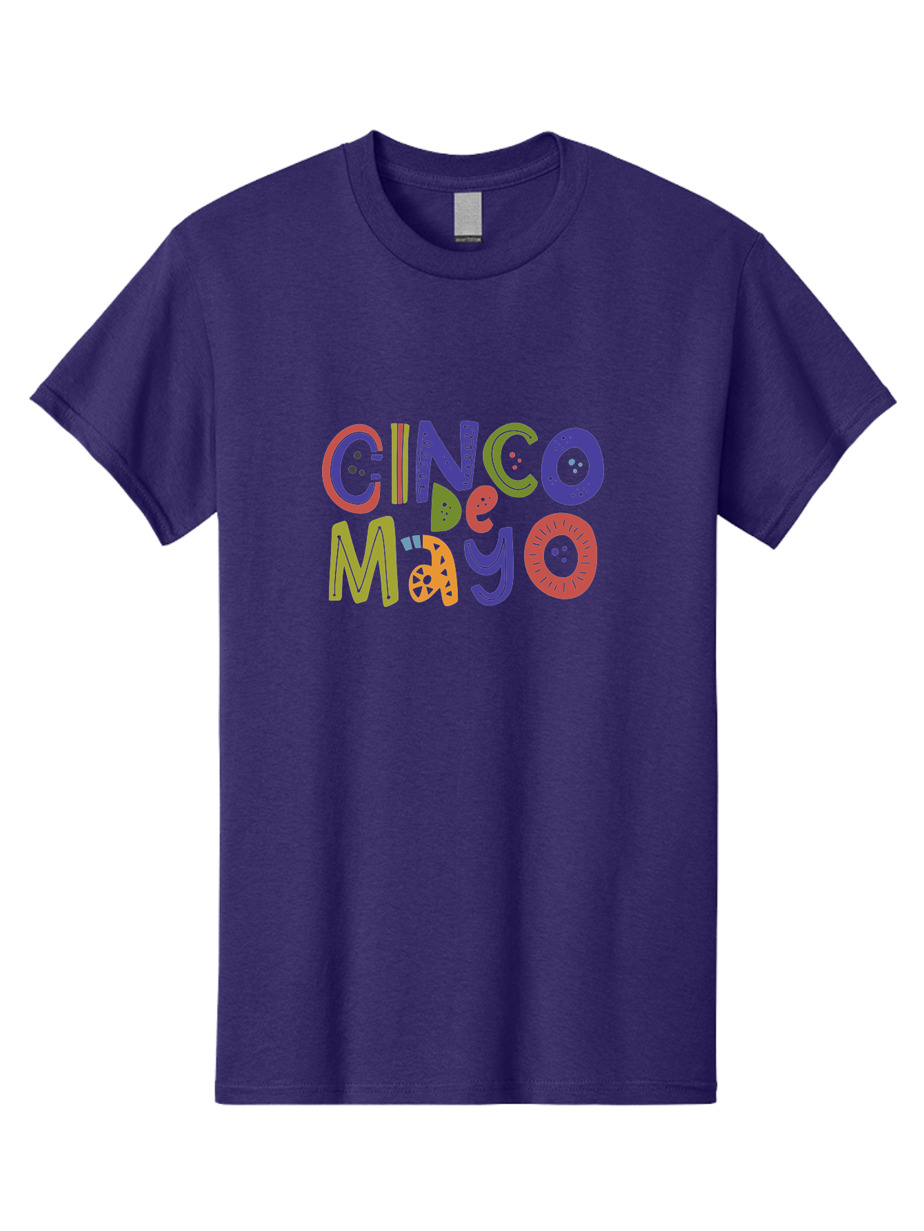 Cinco-De-Mayo-6 Men'S Graphic Tee, 100% Cotton, Comfortable Casual Summer Wear, Machine Washable, Cinco De Mayo, Colorful Text, Festive Typography, Mexican Holiday, Party Decorations, Vibrant Colors, Celebration - Aaa238