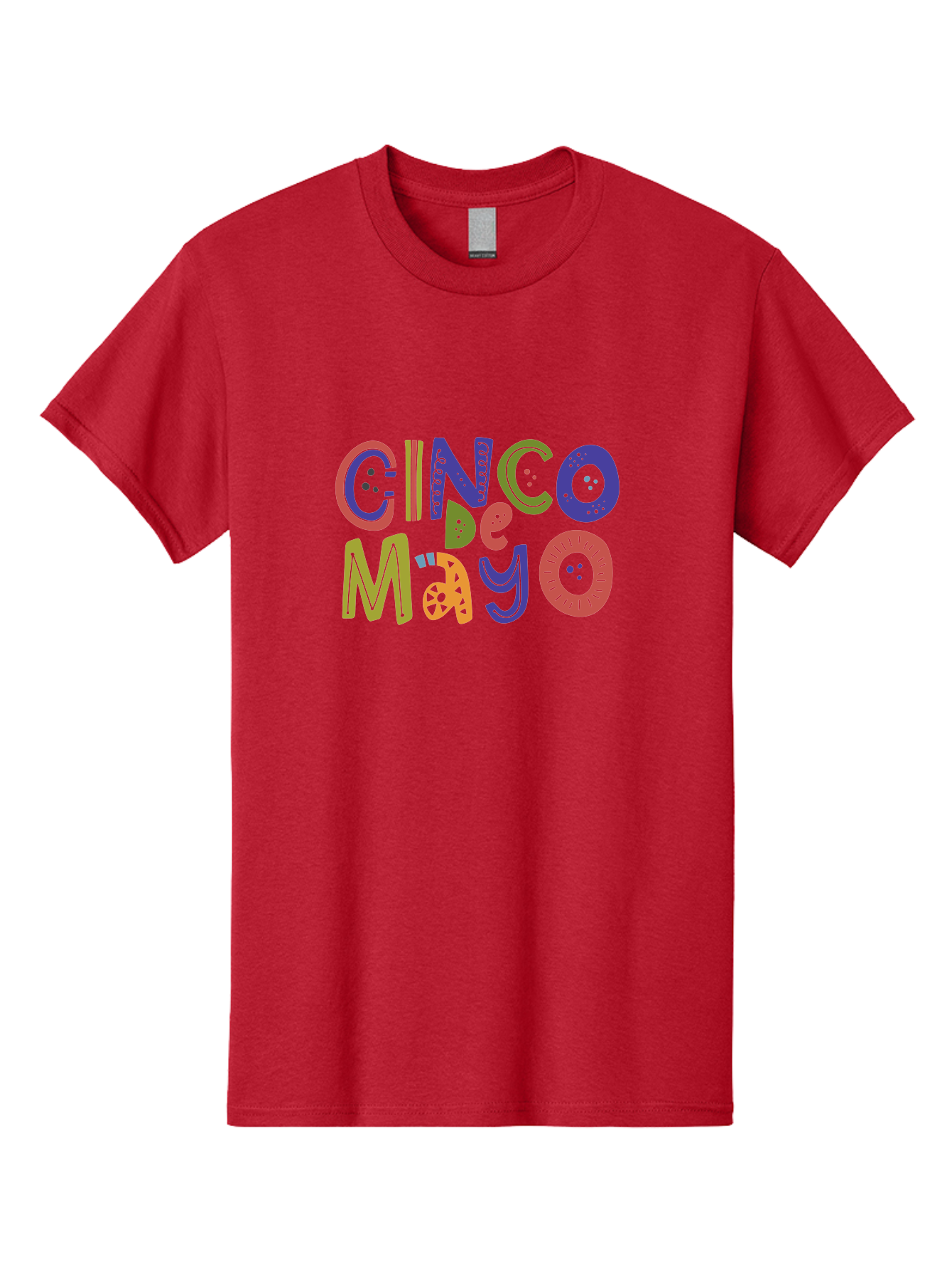 Cinco-De-Mayo-6 Men'S Graphic Tee, 100% Cotton, Comfortable Casual Summer Wear, Machine Washable, Cinco De Mayo, Colorful Text, Festive Typography, Mexican Holiday, Party Decorations, Vibrant Colors, Celebration - Aaa238
