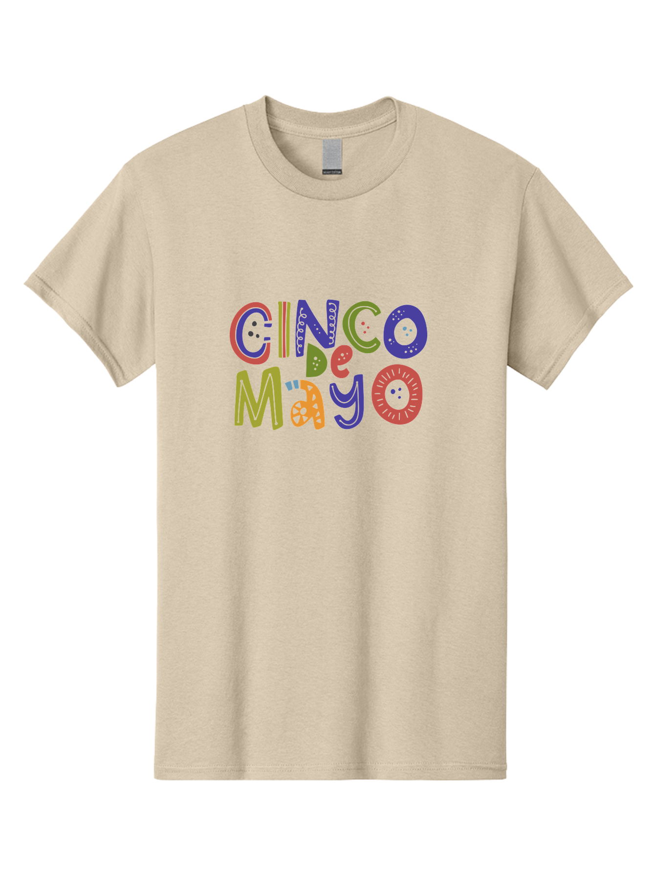 Cinco-De-Mayo-6 Men'S Graphic Tee, 100% Cotton, Comfortable Casual Summer Wear, Machine Washable, Cinco De Mayo, Colorful Text, Festive Typography, Mexican Holiday, Party Decorations, Vibrant Colors, Celebration - Aaa238