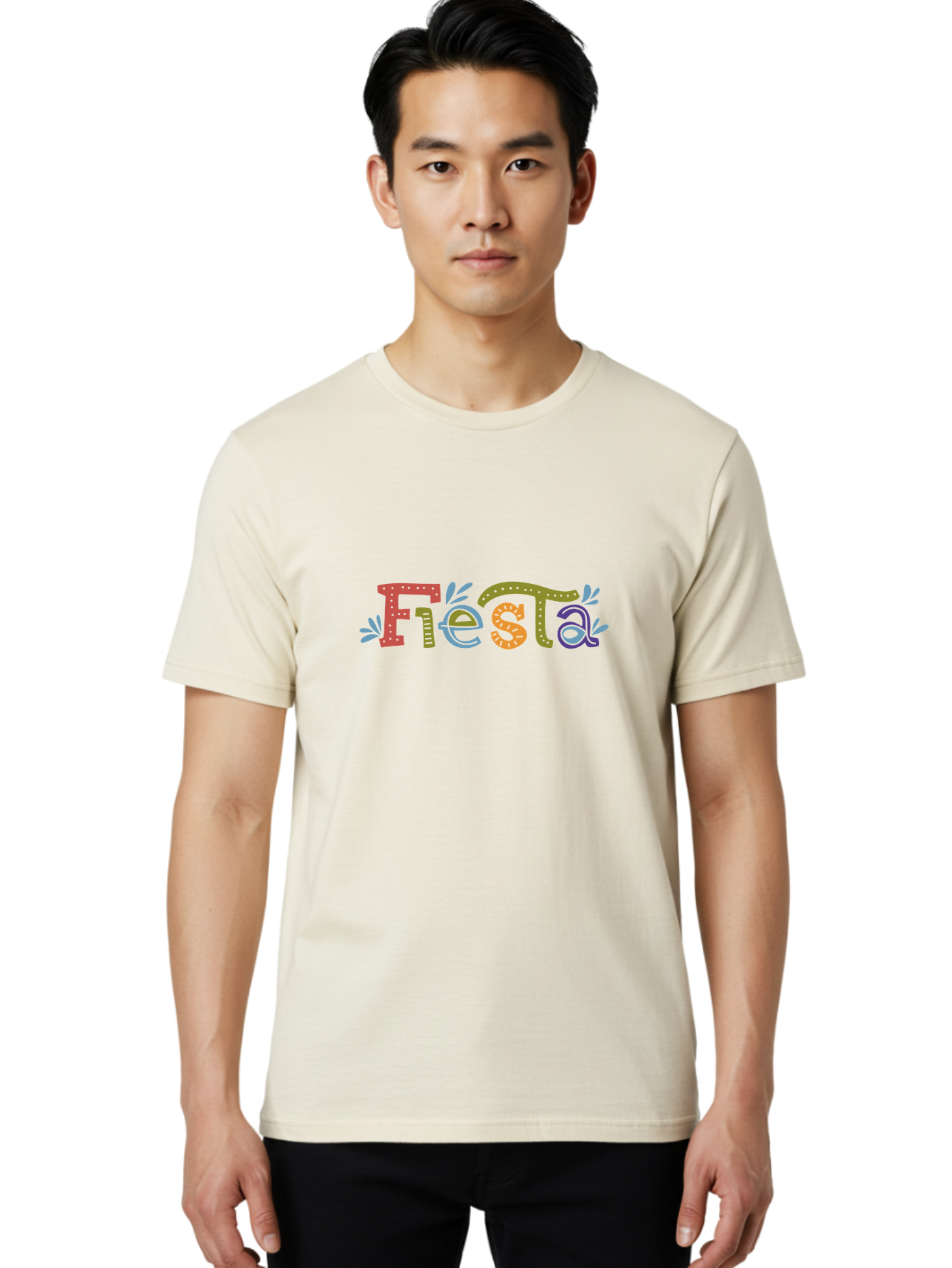 Fiesta-2 Men'S Graphic Tee, 100% Cotton, Comfortable Casual Summer Wear, Machine Washable, Fiesta, Colorful Text, Party Theme, Festive Atmosphere, Vibrant Colors, Celebratory Mood, Lively Graphics - Aaa244