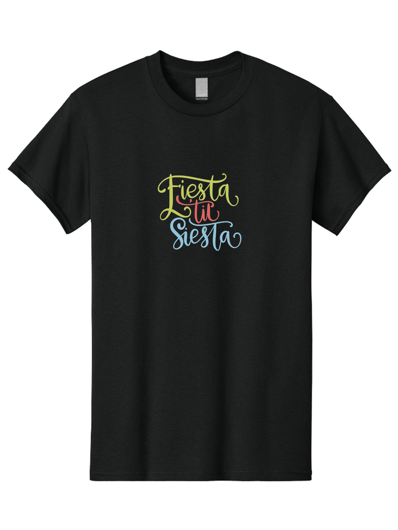 Fiesta-Til-Siesta Men'S Graphic Tee, 100% Cotton, Comfortable Casual Summer Wear, Machine Washable, Party Invitation, Festive Vibes, Celebration Graphics, Colorful Typography, Party Time, Fiesta Theme, Siesta Fun, Vibrant Colors, - Aaa246