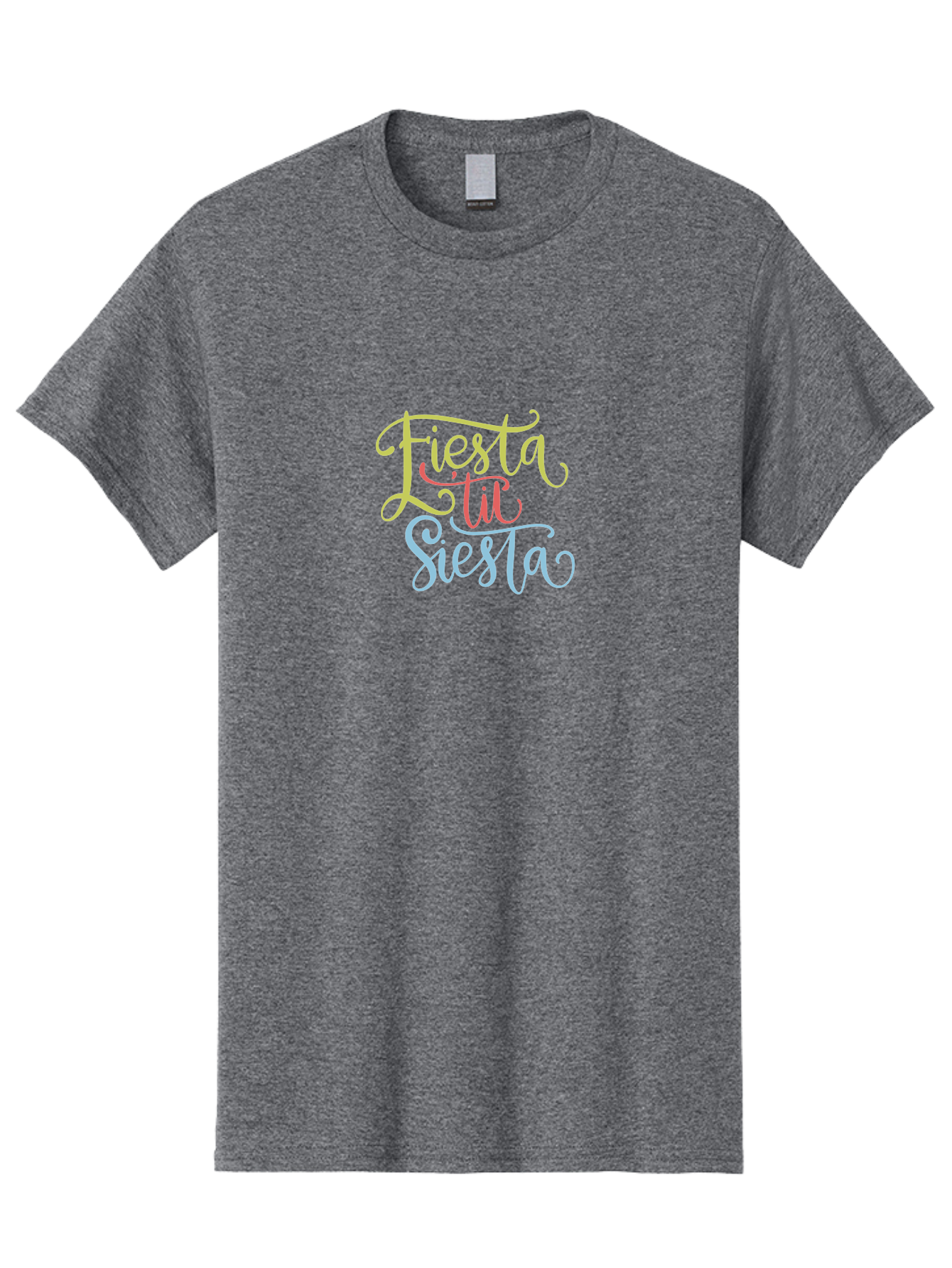 Fiesta-Til-Siesta Men'S Graphic Tee, 100% Cotton, Comfortable Casual Summer Wear, Machine Washable, Party Invitation, Festive Vibes, Celebration Graphics, Colorful Typography, Party Time, Fiesta Theme, Siesta Fun, Vibrant Colors, - Aaa246