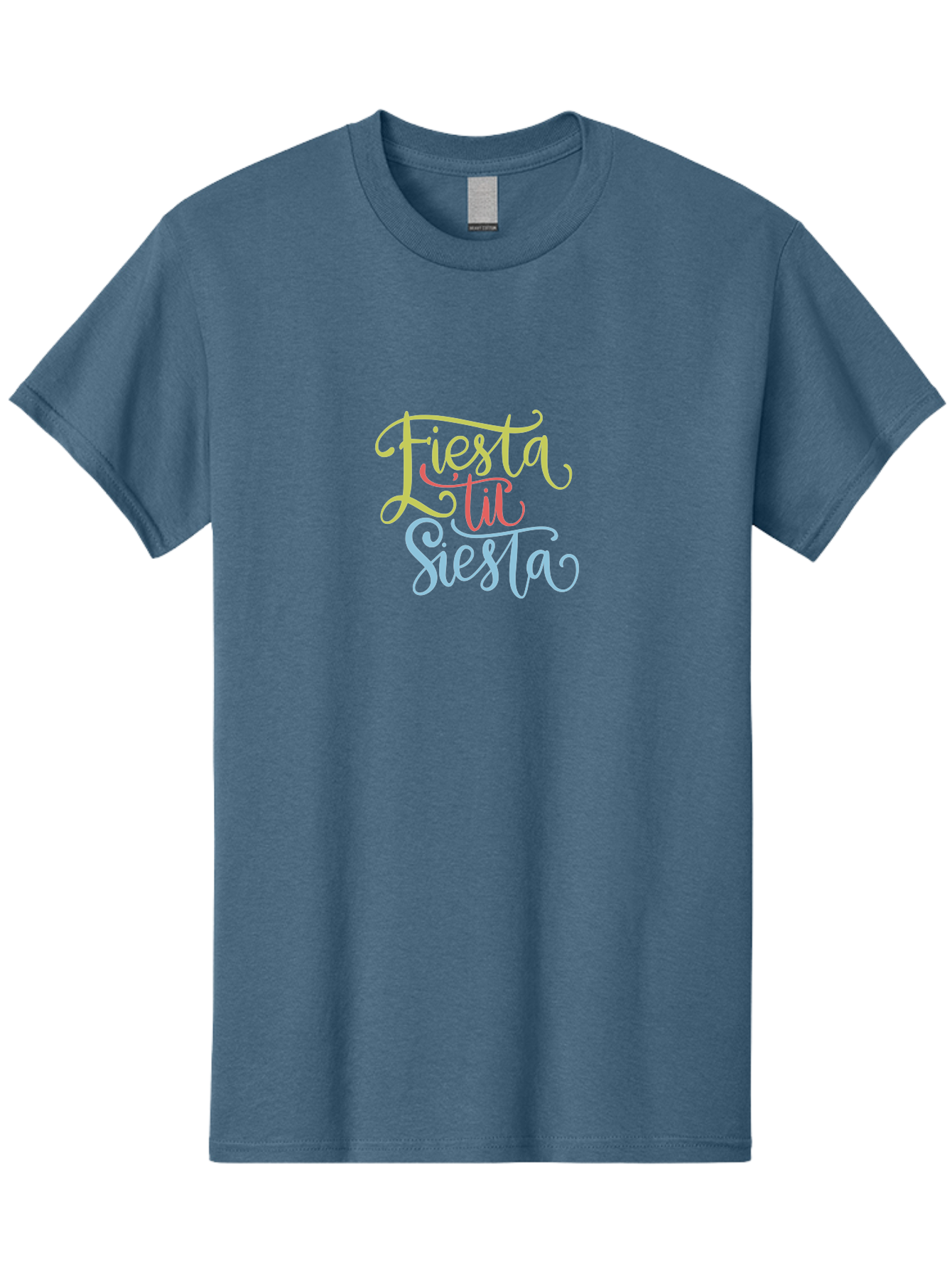 Fiesta-Til-Siesta Men'S Graphic Tee, 100% Cotton, Comfortable Casual Summer Wear, Machine Washable, Party Invitation, Festive Vibes, Celebration Graphics, Colorful Typography, Party Time, Fiesta Theme, Siesta Fun, Vibrant Colors, - Aaa246
