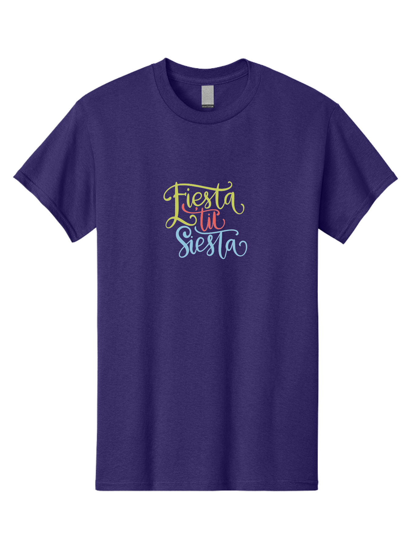 Fiesta-Til-Siesta Men'S Graphic Tee, 100% Cotton, Comfortable Casual Summer Wear, Machine Washable, Party Invitation, Festive Vibes, Celebration Graphics, Colorful Typography, Party Time, Fiesta Theme, Siesta Fun, Vibrant Colors, - Aaa246