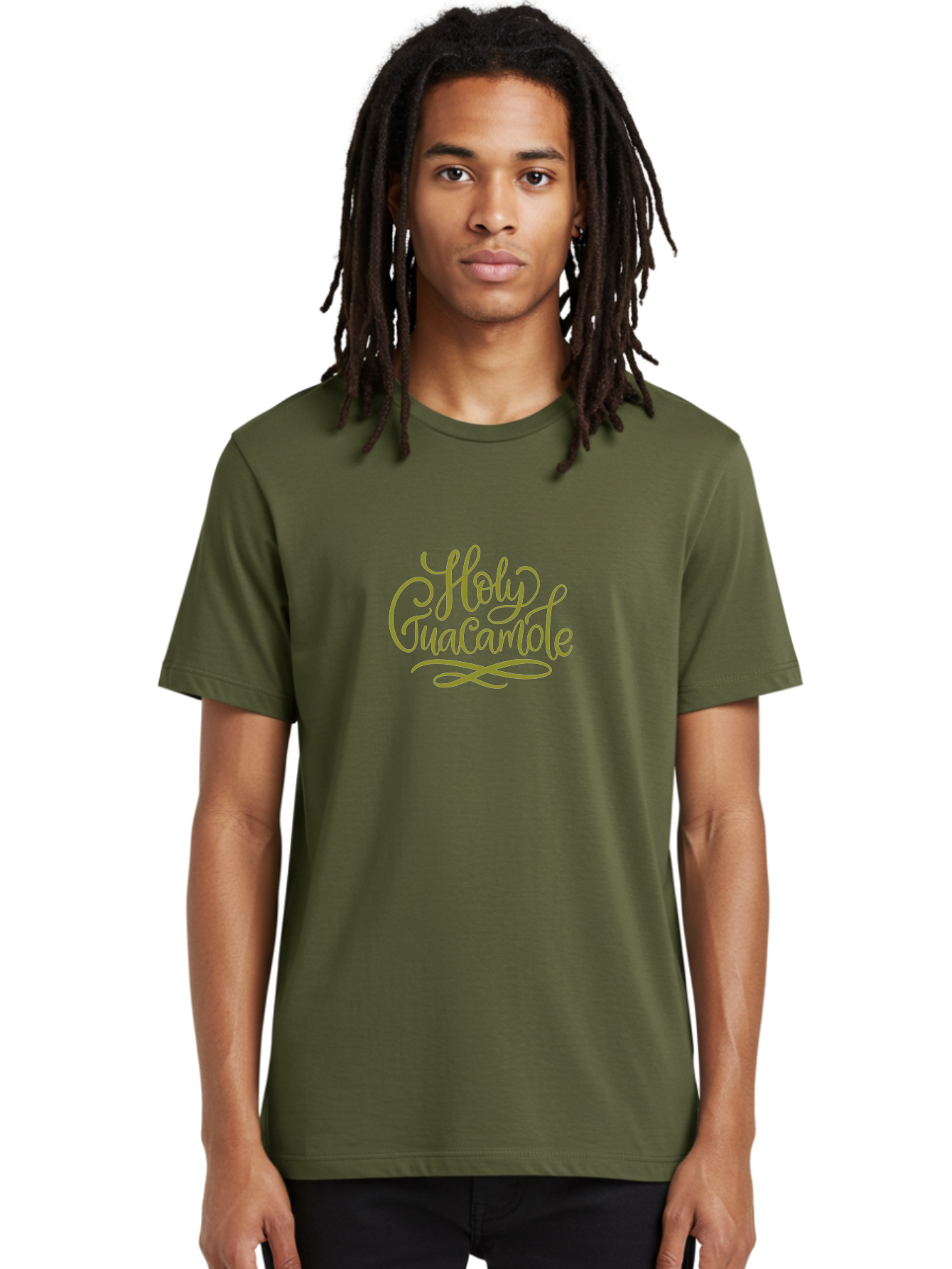 Holy-Guacamole-2 Men'S Graphic Tee, 100% Cotton, Comfortable Casual Summer Wear, Machine Washable, Holy Guacamole, Cursive Script, Decorative Text, Foodie Phrase, Culinary Quote, Trendy Typography, Mexican Cuisine, Dip Lover, Funny Phrase - Aaa253