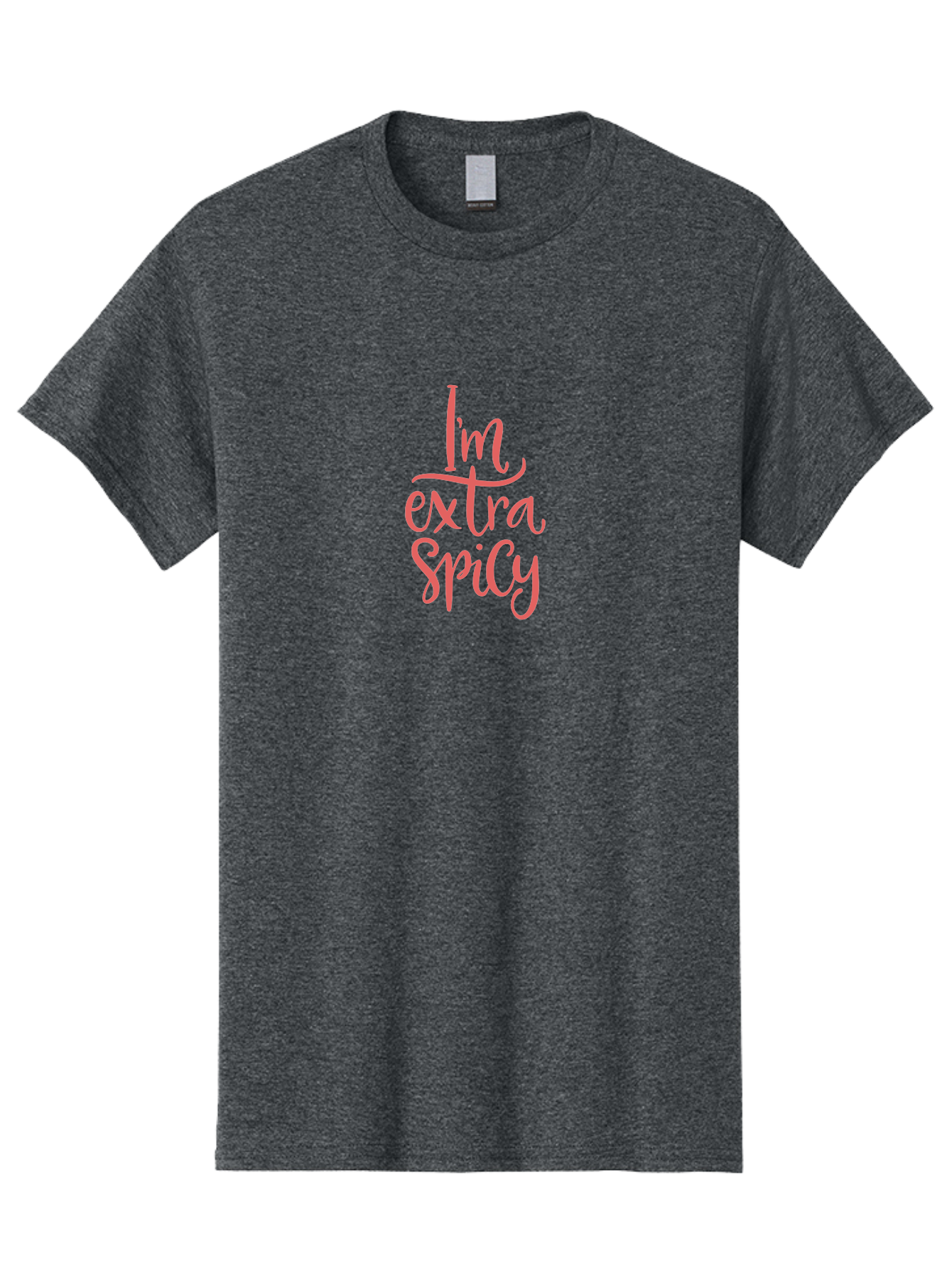 I-M-Extra-Spicy-2 Men'S Graphic Tee, 100% Cotton, Comfortable Casual Summer Wear, Machine Washable, Fun Phrase, Quirky Quote, Pink Text, Funny Saying, Sassy Statement, Bold Typography, Motivational Phrase, Attitude Adjustment - Aaa259