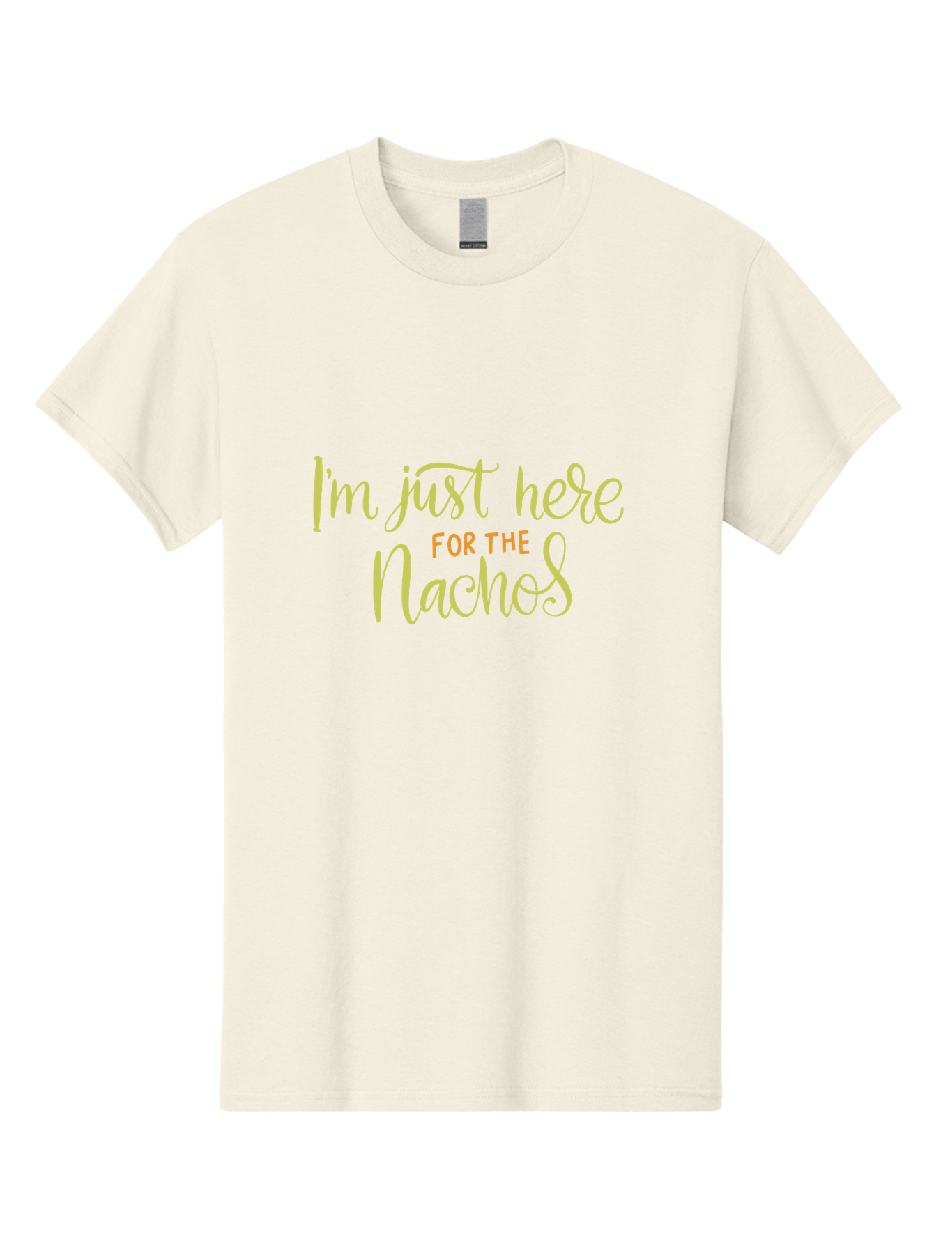 I-M-Just-Here-For-The-Nachos-2 Men'S Graphic Tee, 100% Cotton, Comfortable Casual Summer Wear, Machine Washable, Nachos, Funny Quote, Humorous Phrase, Foodie Humor, Comedic Saying, Cheesy Nachos, Snack Lovers, Amusing Text, Playful Phrase, - Aaa263