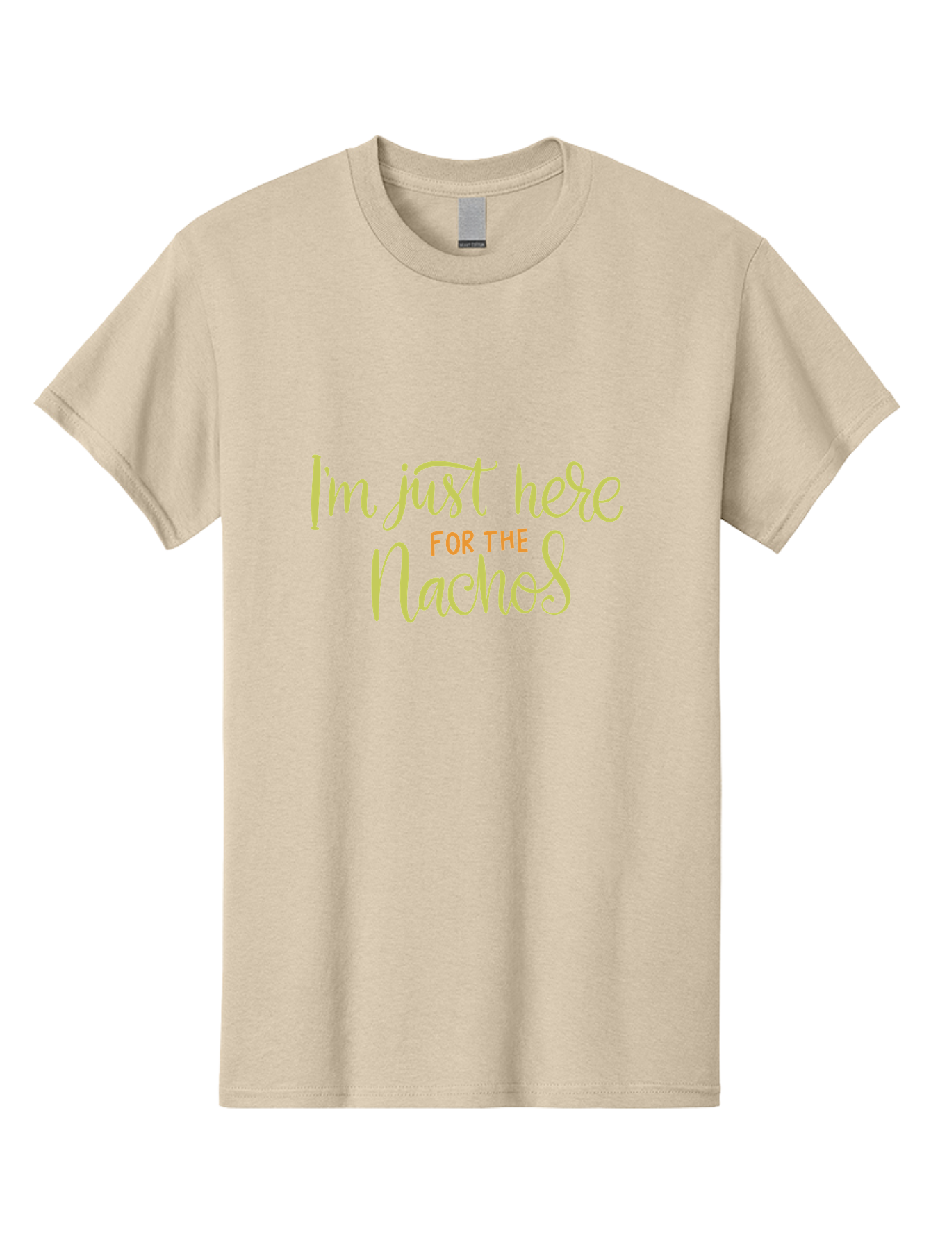 I-M-Just-Here-For-The-Nachos-2 Men'S Graphic Tee, 100% Cotton, Comfortable Casual Summer Wear, Machine Washable, Nachos, Funny Quote, Humorous Phrase, Foodie Humor, Comedic Saying, Cheesy Nachos, Snack Lovers, Amusing Text, Playful Phrase, - Aaa263