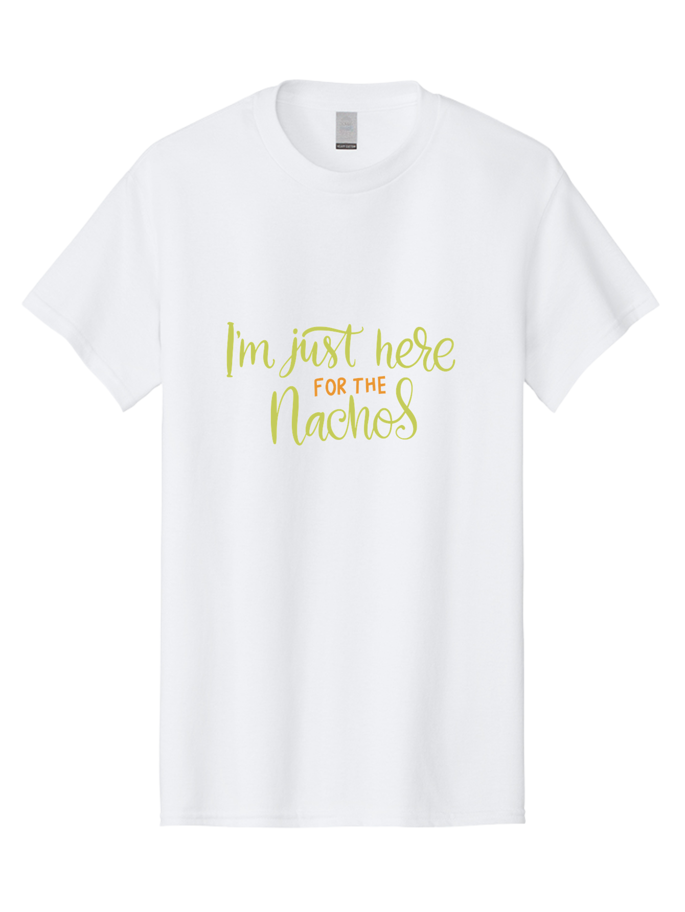 I-M-Just-Here-For-The-Nachos-2 Men'S Graphic Tee, 100% Cotton, Comfortable Casual Summer Wear, Machine Washable, Nachos, Funny Quote, Humorous Phrase, Foodie Humor, Comedic Saying, Cheesy Nachos, Snack Lovers, Amusing Text, Playful Phrase, - Aaa263