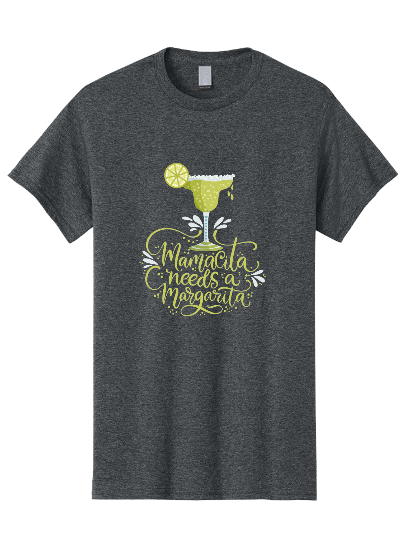 Mamacita-Needs-A-Margarita-1 Men'S Graphic Tee, 100% Cotton, Comfortable Casual Summer Wear, Machine Washable, Margarita Cocktail, Lime Slice, Salt Rim, Tequila Drink, Festive Design, Party Theme, Mexican-Inspired, Cocktail Culture, - Aaa273