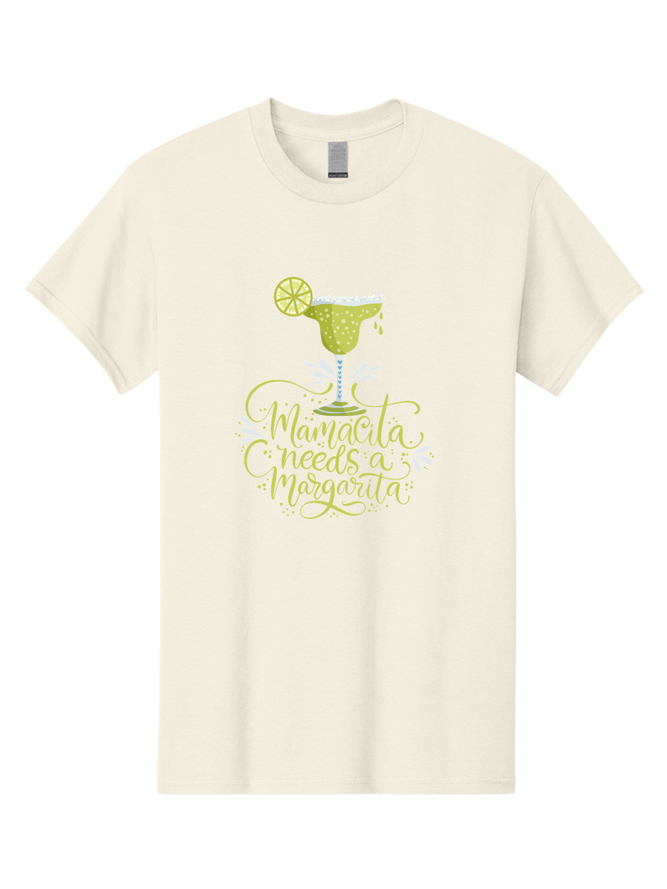 Mamacita-Needs-A-Margarita-1 Men'S Graphic Tee, 100% Cotton, Comfortable Casual Summer Wear, Machine Washable, Margarita Cocktail, Lime Slice, Salt Rim, Tequila Drink, Festive Design, Party Theme, Mexican-Inspired, Cocktail Culture, - Aaa273