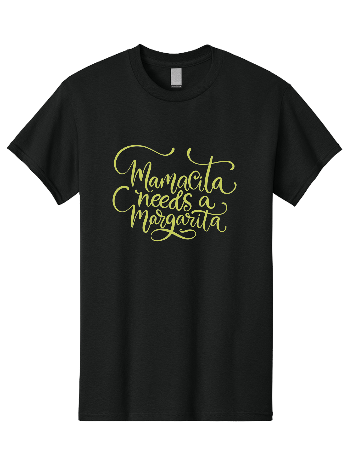 Mamacita-Needs-A-Margarita-2 Men'S Graphic Tee, 100% Cotton, Comfortable Casual Summer Wear, Machine Washable, Mamacita Needs A Margarita, Margarita Cocktail, Funny Quote, Cursive Text, Beverage Phrase, Happy Hour, Drink Sign, Party Theme, - Aaa274