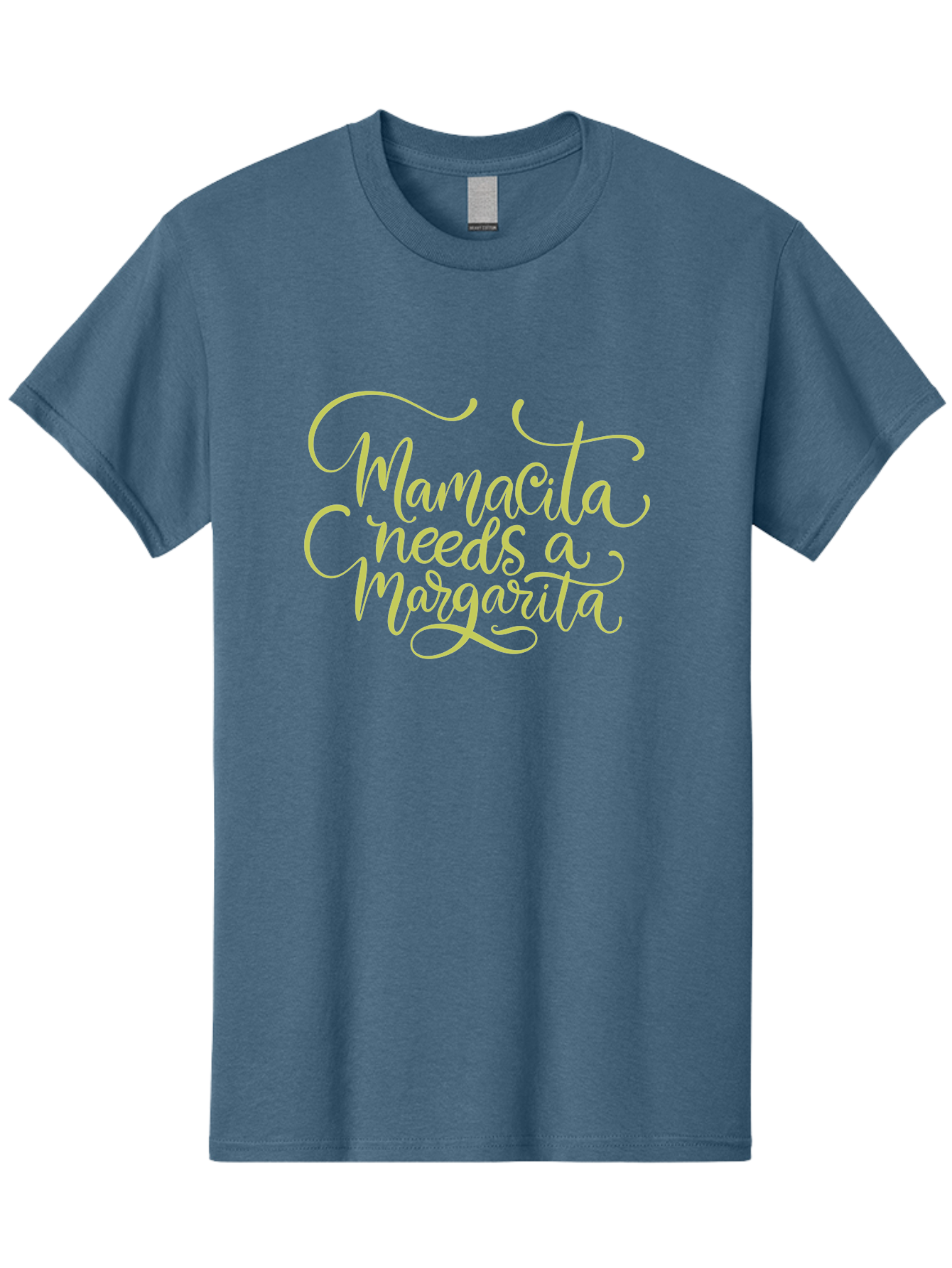 Mamacita-Needs-A-Margarita-2 Men'S Graphic Tee, 100% Cotton, Comfortable Casual Summer Wear, Machine Washable, Mamacita Needs A Margarita, Margarita Cocktail, Funny Quote, Cursive Text, Beverage Phrase, Happy Hour, Drink Sign, Party Theme, - Aaa274