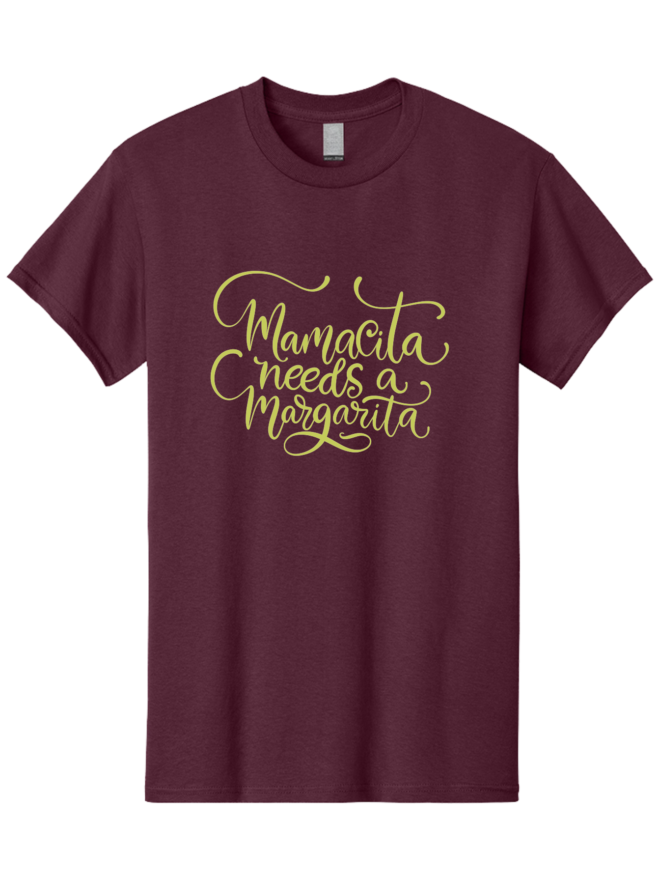 Mamacita-Needs-A-Margarita-2 Men'S Graphic Tee, 100% Cotton, Comfortable Casual Summer Wear, Machine Washable, Mamacita Needs A Margarita, Margarita Cocktail, Funny Quote, Cursive Text, Beverage Phrase, Happy Hour, Drink Sign, Party Theme, - Aaa274