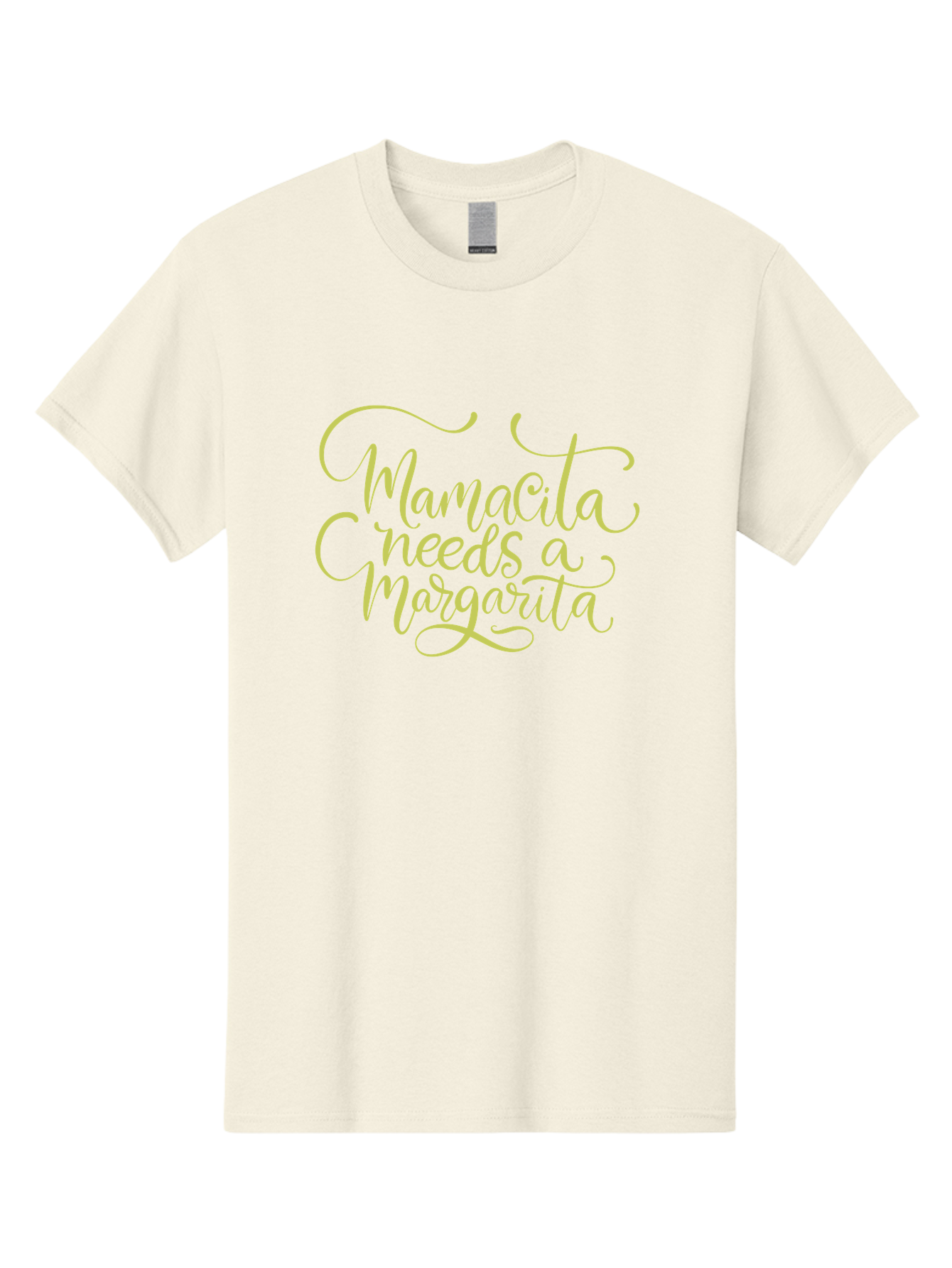 Mamacita-Needs-A-Margarita-2 Men'S Graphic Tee, 100% Cotton, Comfortable Casual Summer Wear, Machine Washable, Mamacita Needs A Margarita, Margarita Cocktail, Funny Quote, Cursive Text, Beverage Phrase, Happy Hour, Drink Sign, Party Theme, - Aaa274
