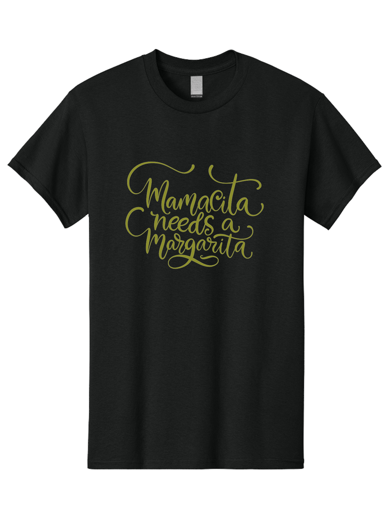 Mamacita-Needs-A-Margarita-3 Men'S Graphic Tee, 100% Cotton, Comfortable Casual Summer Wear, Machine Washable, Humorous Quote, Funny Phrase, Margarita Cocktail, Mamaquita, Red Text, Decorative Font, Elegant Script, Festive Vibes, - Aaa275
