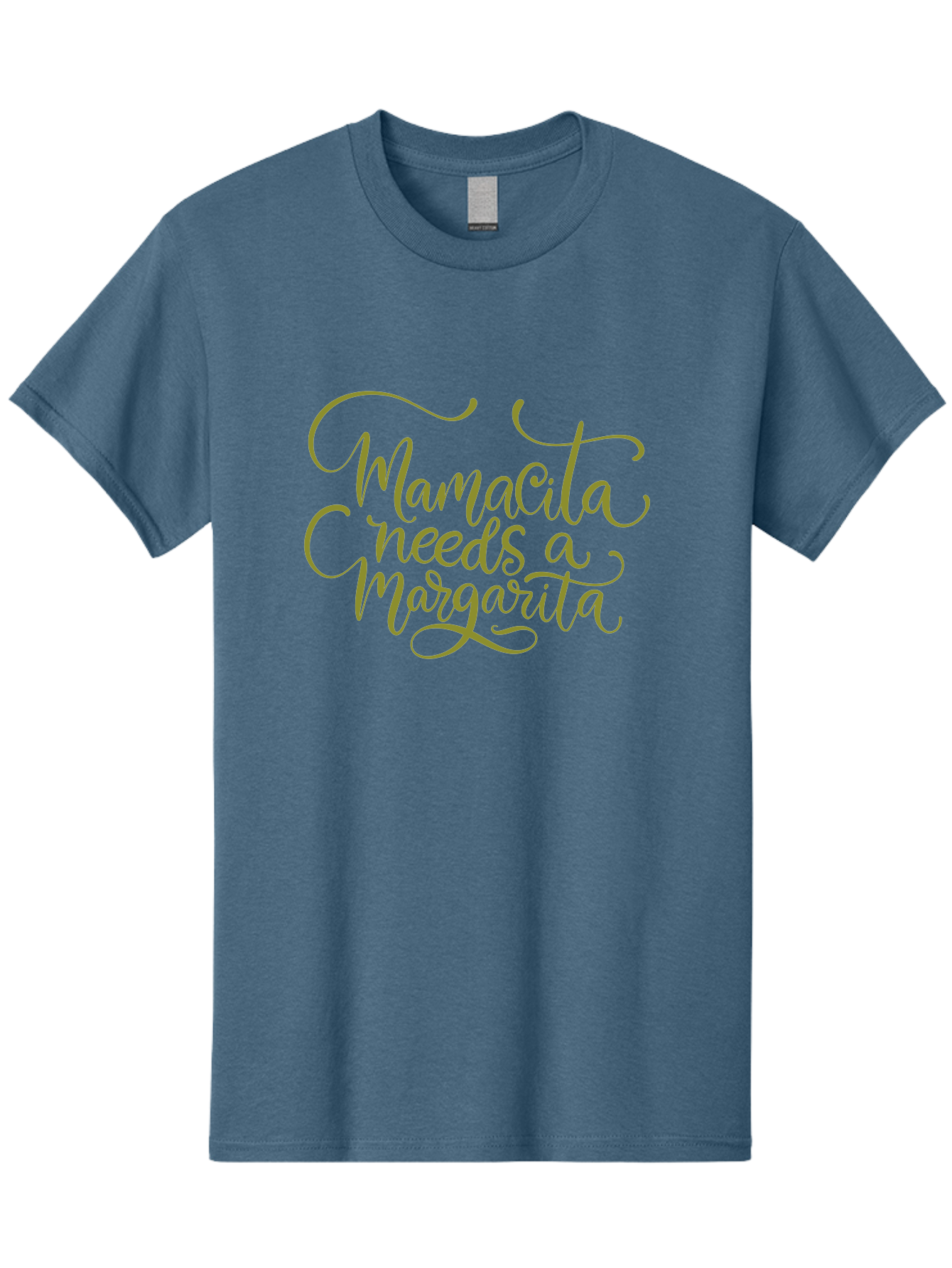 Mamacita-Needs-A-Margarita-3 Men'S Graphic Tee, 100% Cotton, Comfortable Casual Summer Wear, Machine Washable, Humorous Quote, Funny Phrase, Margarita Cocktail, Mamaquita, Red Text, Decorative Font, Elegant Script, Festive Vibes, - Aaa275