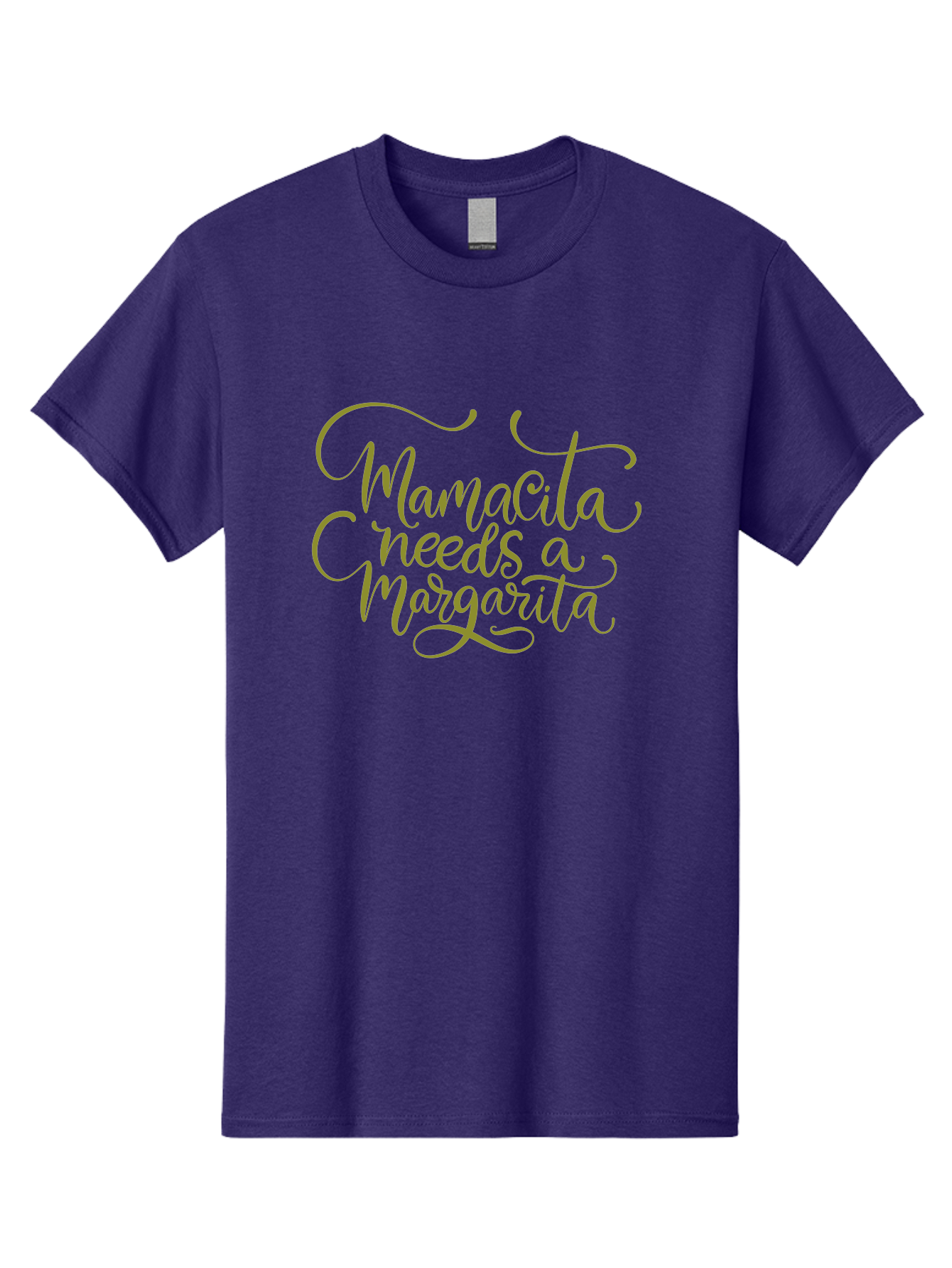 Mamacita-Needs-A-Margarita-3 Men'S Graphic Tee, 100% Cotton, Comfortable Casual Summer Wear, Machine Washable, Humorous Quote, Funny Phrase, Margarita Cocktail, Mamaquita, Red Text, Decorative Font, Elegant Script, Festive Vibes, - Aaa275