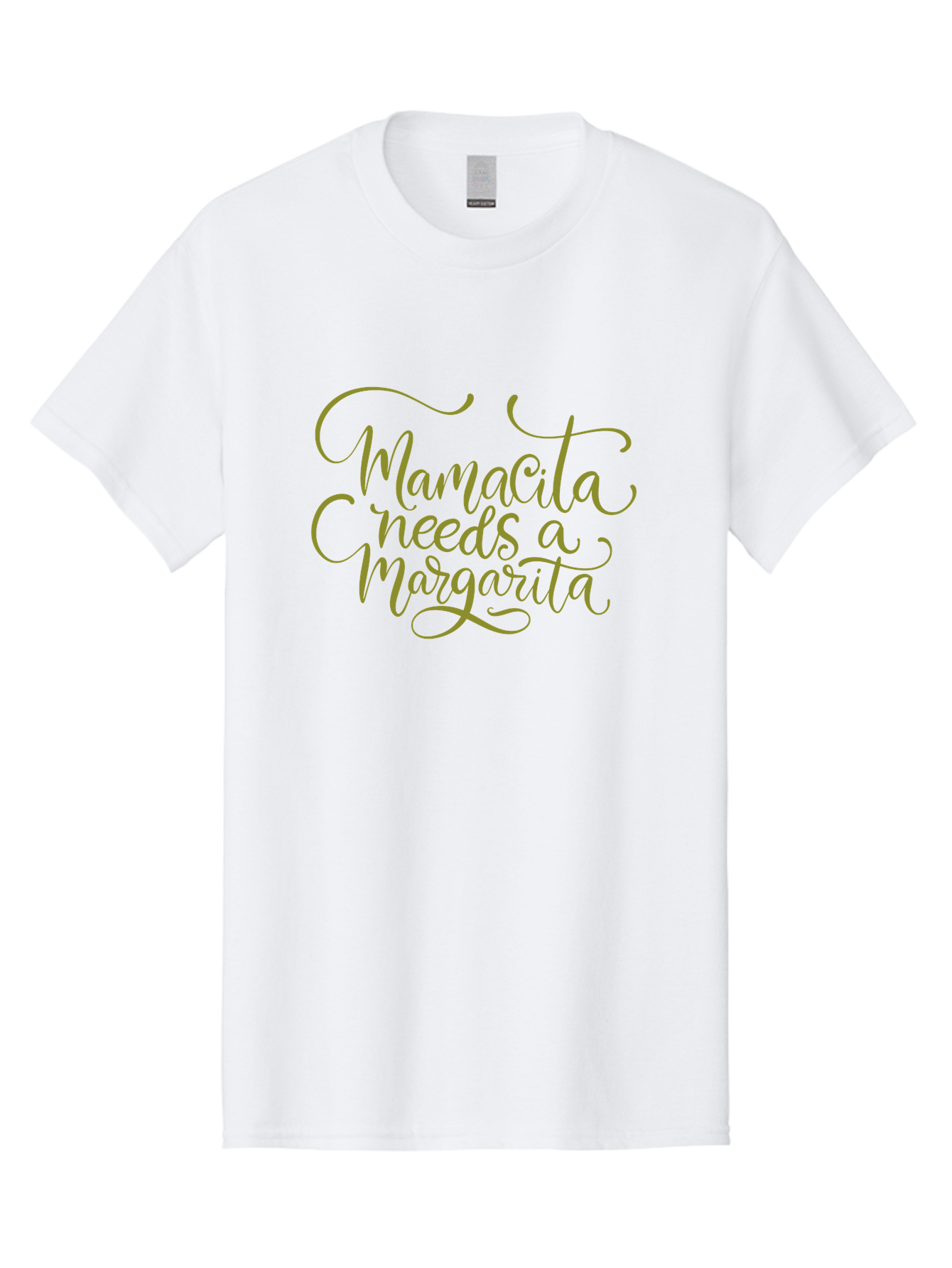 Mamacita-Needs-A-Margarita-3 Men'S Graphic Tee, 100% Cotton, Comfortable Casual Summer Wear, Machine Washable, Humorous Quote, Funny Phrase, Margarita Cocktail, Mamaquita, Red Text, Decorative Font, Elegant Script, Festive Vibes, - Aaa275