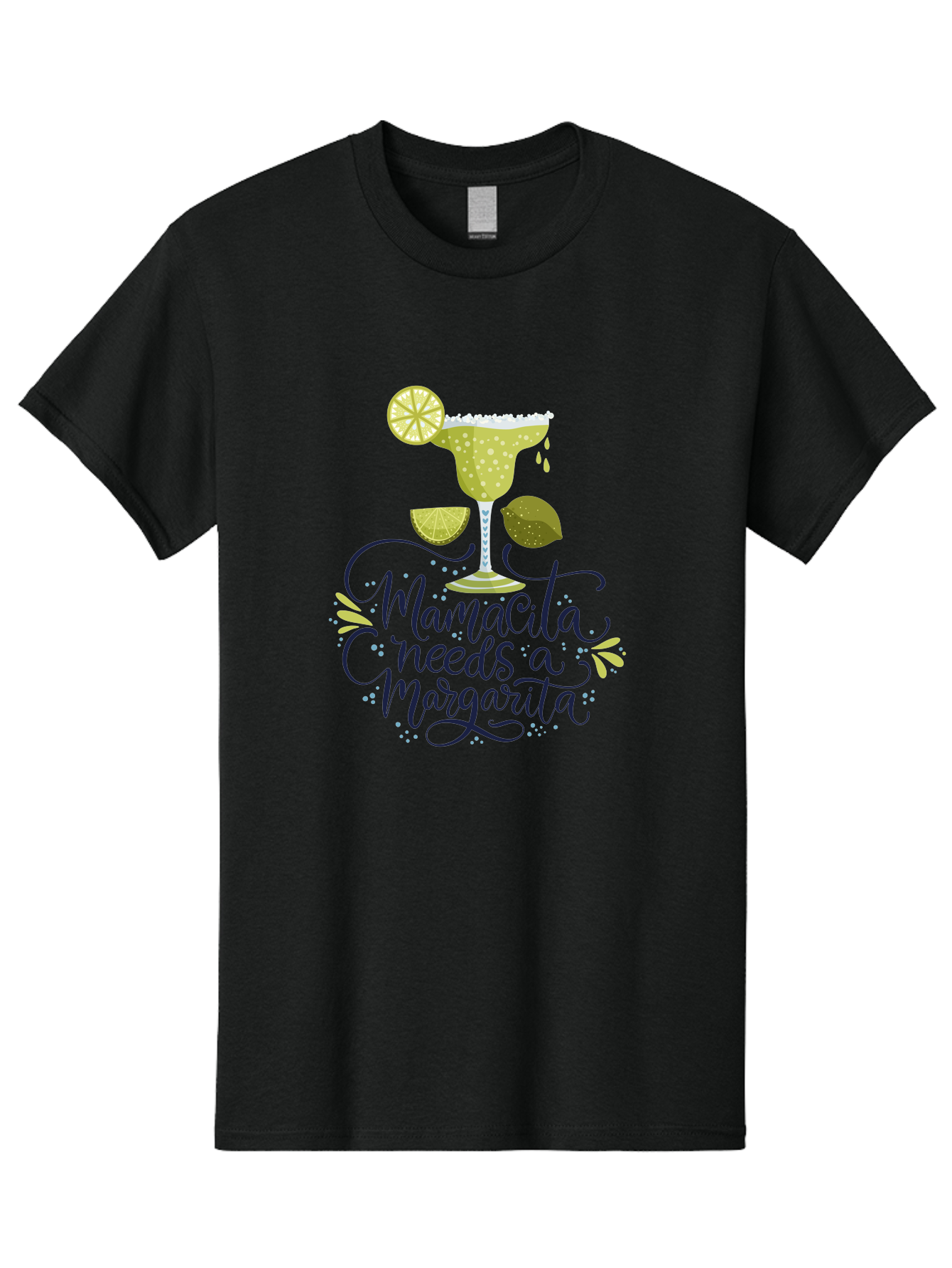 Mamacita-Needs-A-Margarita Men'S Graphic Tee, 100% Cotton, Comfortable Casual Summer Wear, Machine Washable, Margarita Cocktail, Salt Rim, Citrus Slices, Festive Drinks, Party Vibes, Summer Fun, Happy Hour, Cocktail Hour, Margarita Love, - Aaa276
