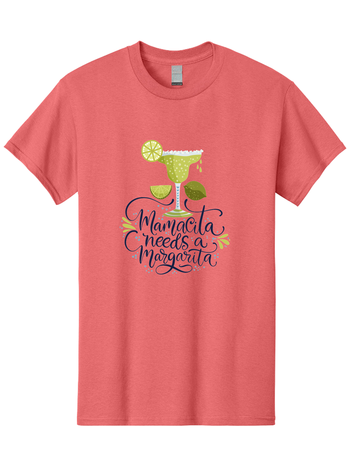 Mamacita-Needs-A-Margarita Men'S Graphic Tee, 100% Cotton, Comfortable Casual Summer Wear, Machine Washable, Margarita Cocktail, Salt Rim, Citrus Slices, Festive Drinks, Party Vibes, Summer Fun, Happy Hour, Cocktail Hour, Margarita Love, - Aaa276