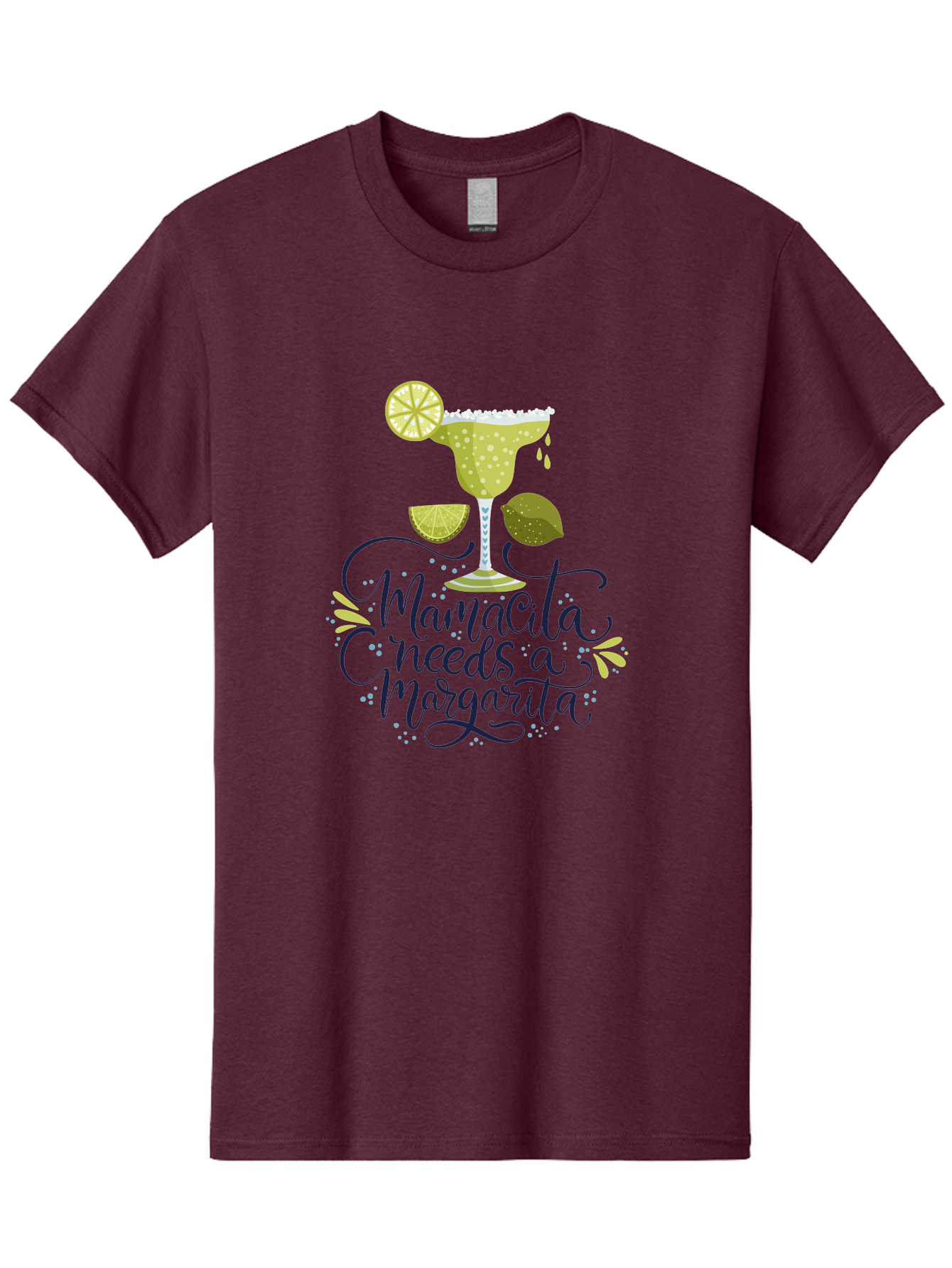 Mamacita-Needs-A-Margarita Men'S Graphic Tee, 100% Cotton, Comfortable Casual Summer Wear, Machine Washable, Margarita Cocktail, Salt Rim, Citrus Slices, Festive Drinks, Party Vibes, Summer Fun, Happy Hour, Cocktail Hour, Margarita Love, - Aaa276