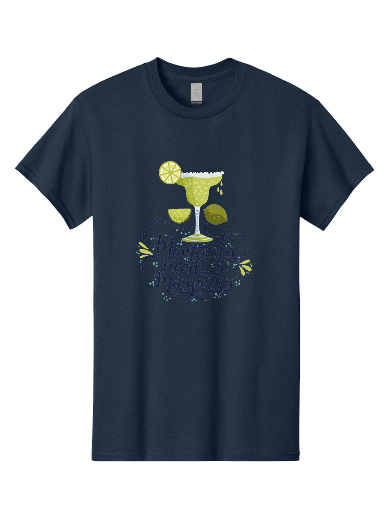 Mamacita-Needs-A-Margarita Men'S Graphic Tee, 100% Cotton, Comfortable Casual Summer Wear, Machine Washable, Margarita Cocktail, Salt Rim, Citrus Slices, Festive Drinks, Party Vibes, Summer Fun, Happy Hour, Cocktail Hour, Margarita Love, - Aaa276