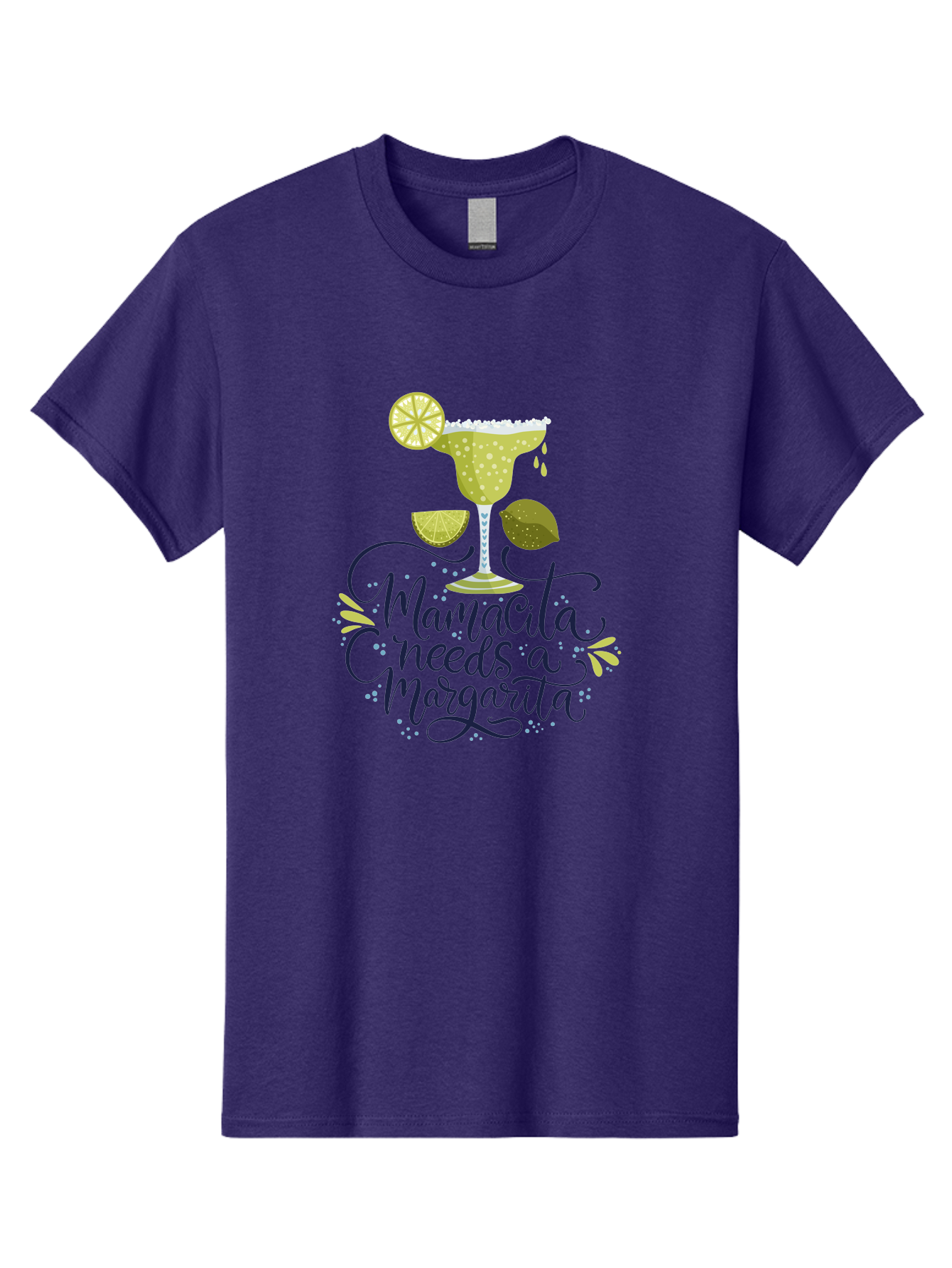 Mamacita-Needs-A-Margarita Men'S Graphic Tee, 100% Cotton, Comfortable Casual Summer Wear, Machine Washable, Margarita Cocktail, Salt Rim, Citrus Slices, Festive Drinks, Party Vibes, Summer Fun, Happy Hour, Cocktail Hour, Margarita Love, - Aaa276