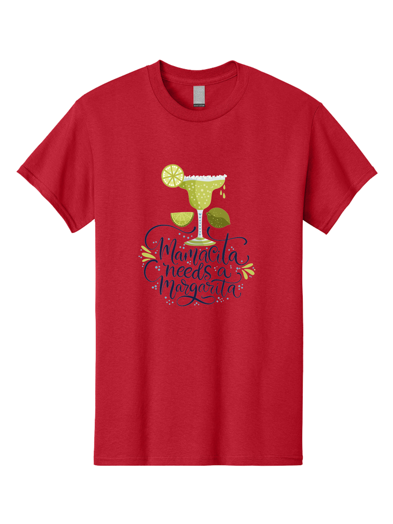 Mamacita-Needs-A-Margarita Men'S Graphic Tee, 100% Cotton, Comfortable Casual Summer Wear, Machine Washable, Margarita Cocktail, Salt Rim, Citrus Slices, Festive Drinks, Party Vibes, Summer Fun, Happy Hour, Cocktail Hour, Margarita Love, - Aaa276
