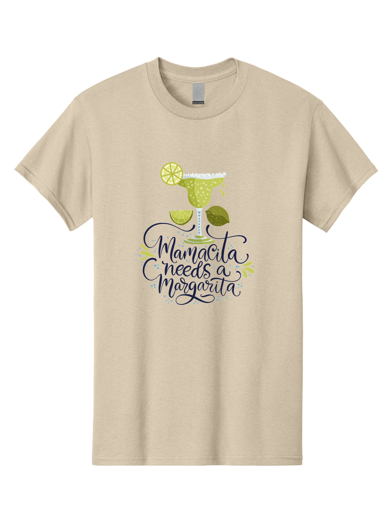 Mamacita-Needs-A-Margarita Men'S Graphic Tee, 100% Cotton, Comfortable Casual Summer Wear, Machine Washable, Margarita Cocktail, Salt Rim, Citrus Slices, Festive Drinks, Party Vibes, Summer Fun, Happy Hour, Cocktail Hour, Margarita Love, - Aaa276