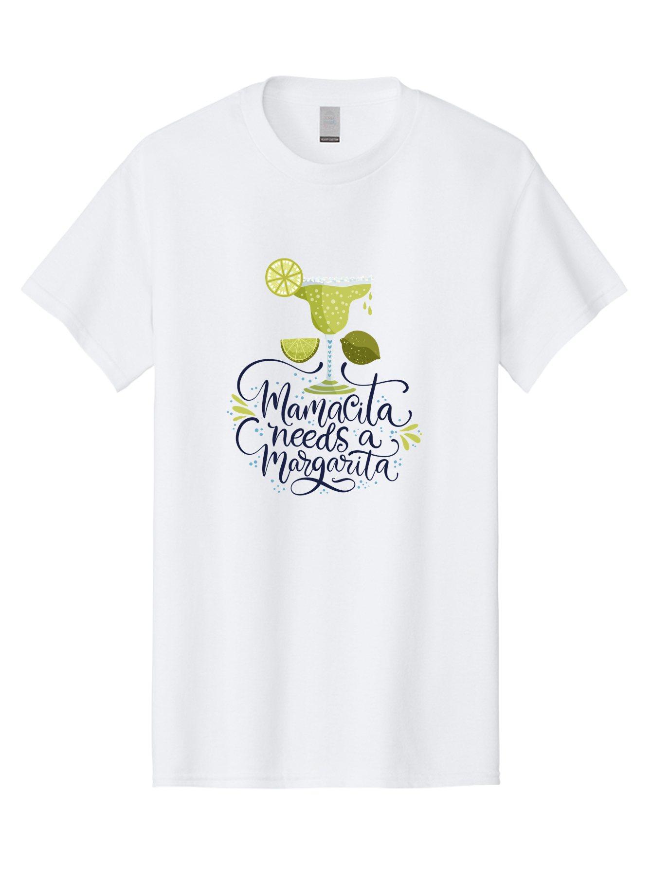 Mamacita-Needs-A-Margarita Men'S Graphic Tee, 100% Cotton, Comfortable Casual Summer Wear, Machine Washable, Margarita Cocktail, Salt Rim, Citrus Slices, Festive Drinks, Party Vibes, Summer Fun, Happy Hour, Cocktail Hour, Margarita Love, - Aaa276