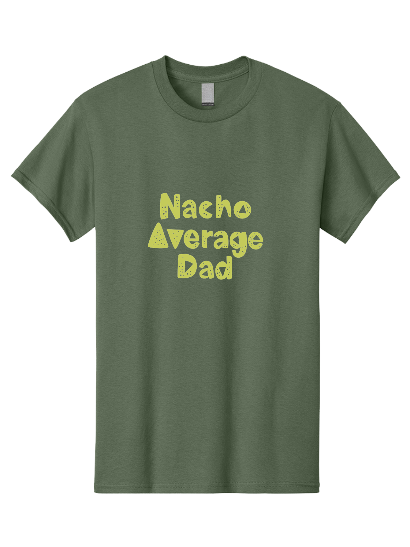 Nacho-Average-Dad Men'S Graphic Tee, 100% Cotton, Comfortable Casual Summer Wear, Machine Washable, Funny Dad Quote, Nacho Dad Joke, Daddy Humor, Funny Fathers Day, Punny Gift, Playful Tee, Dads Joke, Humor Design - Aaa283