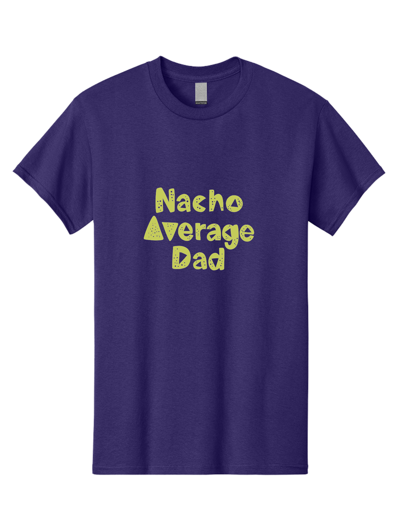 Nacho-Average-Dad Men'S Graphic Tee, 100% Cotton, Comfortable Casual Summer Wear, Machine Washable, Funny Dad Quote, Nacho Dad Joke, Daddy Humor, Funny Fathers Day, Punny Gift, Playful Tee, Dads Joke, Humor Design - Aaa283