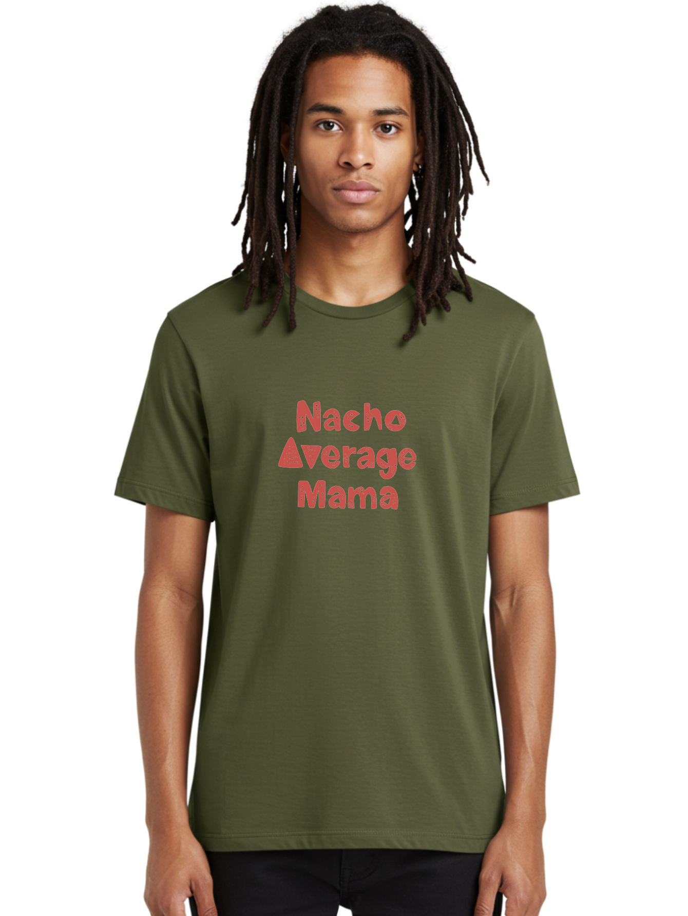 Nacho-Average-Mama-1 Men'S Graphic Tee, 100% Cotton, Comfortable Casual Summer Wear, Machine Washable, Funny Mom Quote, Nacho Average Mama, Humorous Phrase, Playful Saying, Mom Life, Relatable Humor, Sarcastic Quote - Aaa284