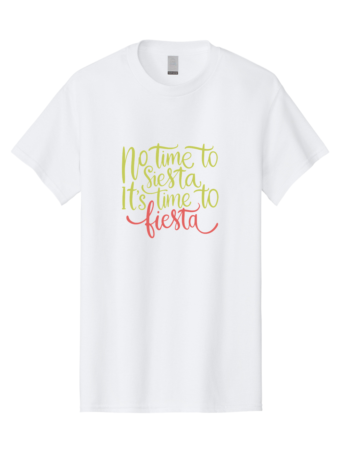 No-Time-To-Siesta-It-S-Time-To-Fiesta-1 Men'S Graphic Tee, 100% Cotton, Comfortable Casual Summer Wear, Machine Washable, Party Time, Fiesta Vibes, Celebration Mode, Festive Atmosphere, Fun Phrases, Lively Spirit, Dance Party, Vibrant Text - Aaa287